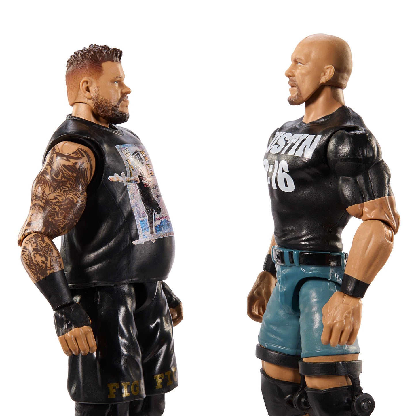 Mattel WWE Main Event Showdown 2-Pack: Stone Cold Steve Austin vs Kevin Owens Collectible Set