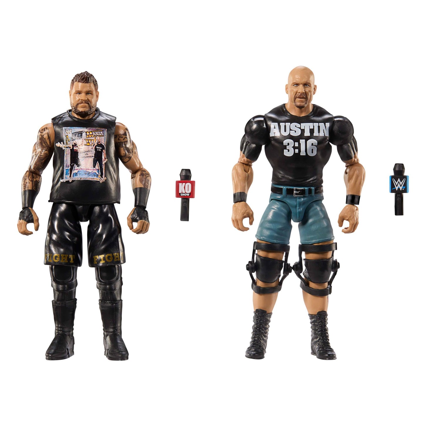 Mattel WWE Main Event Showdown 2-Pack: Stone Cold Steve Austin vs Kevin Owens Collectible Set