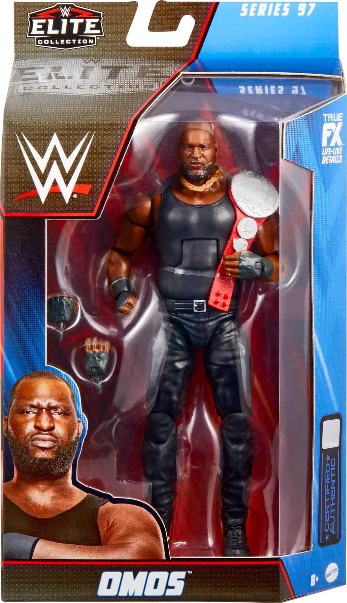 Mattel WWE Omos Elite Collection Action Figure — 6-Inch Deluxe Articulation & TrueFX Detailing