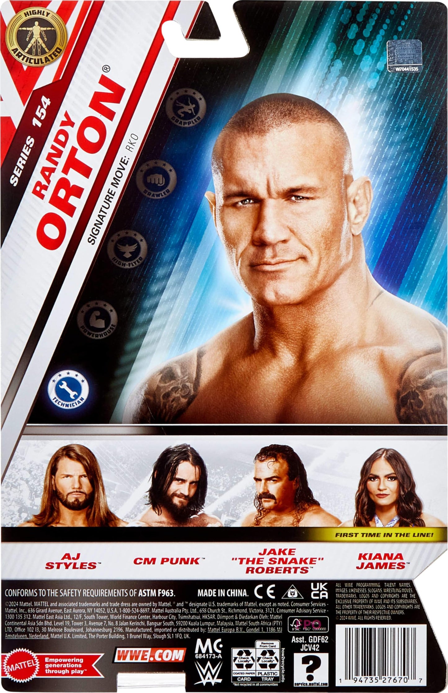 Mattel WWE Randy Orton Action Figure | Main Event Series #154, 6-Inch, 10 Points of Articulation