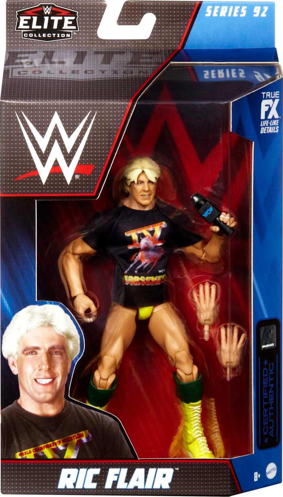 Mattel WWE Ric Flair Elite Collection Action Figure – TrueFX Detailing & 25-Point Poseability