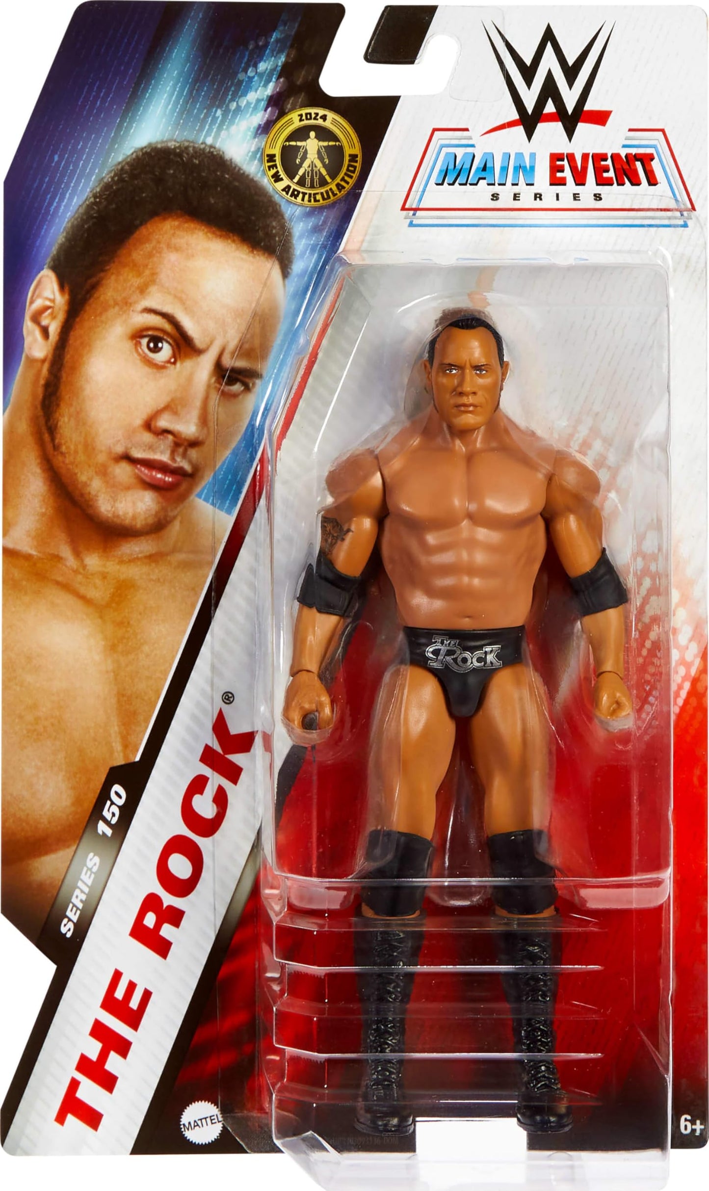 Mattel WWE 6-Inch The Rock Action Figure – 10-Point Articulation & TrueFX Life-Like Look