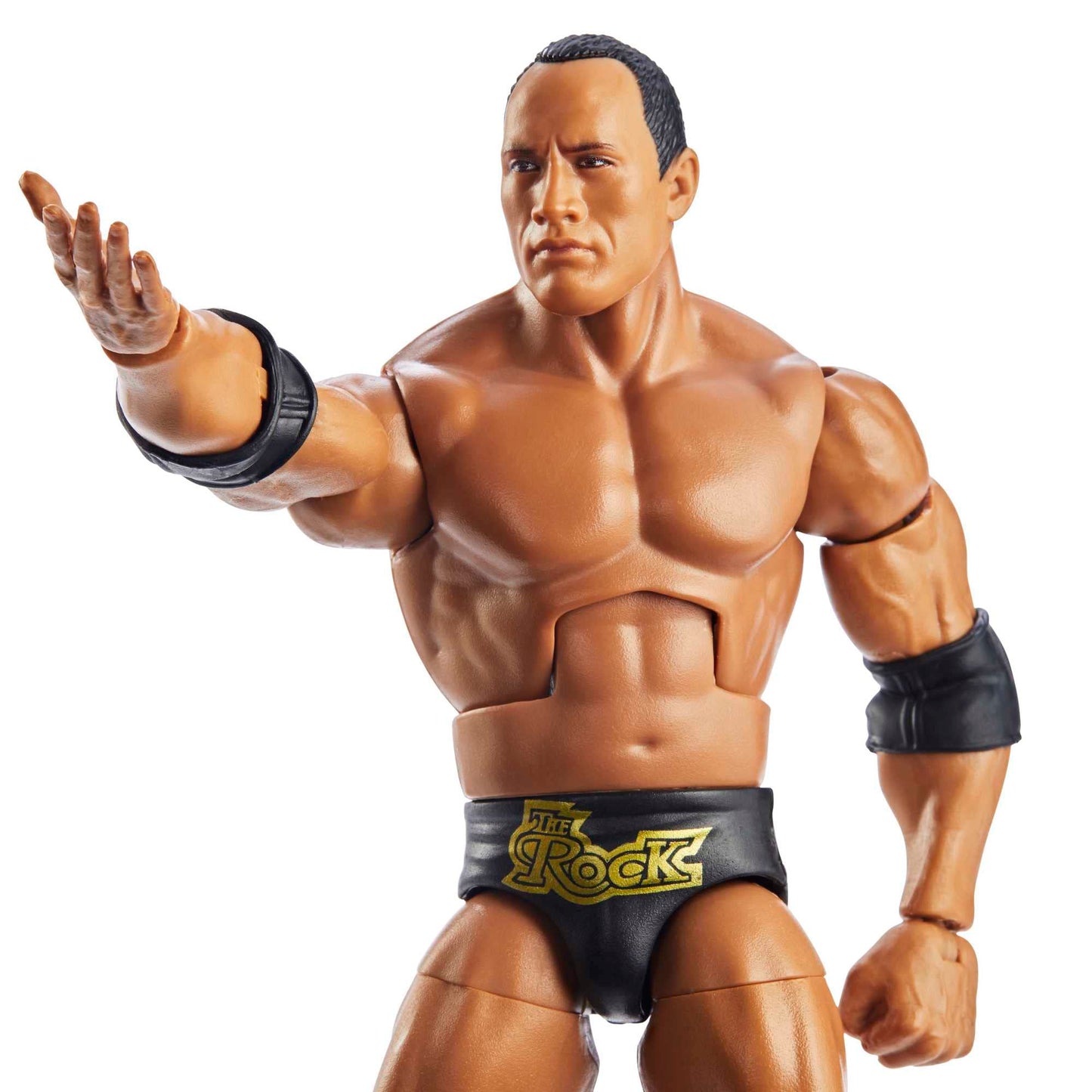 Mattel WWE The Rock WrestleMania Elite 6-Inch Figure with Accessory & Mean Gene Okerlund BAF Parts