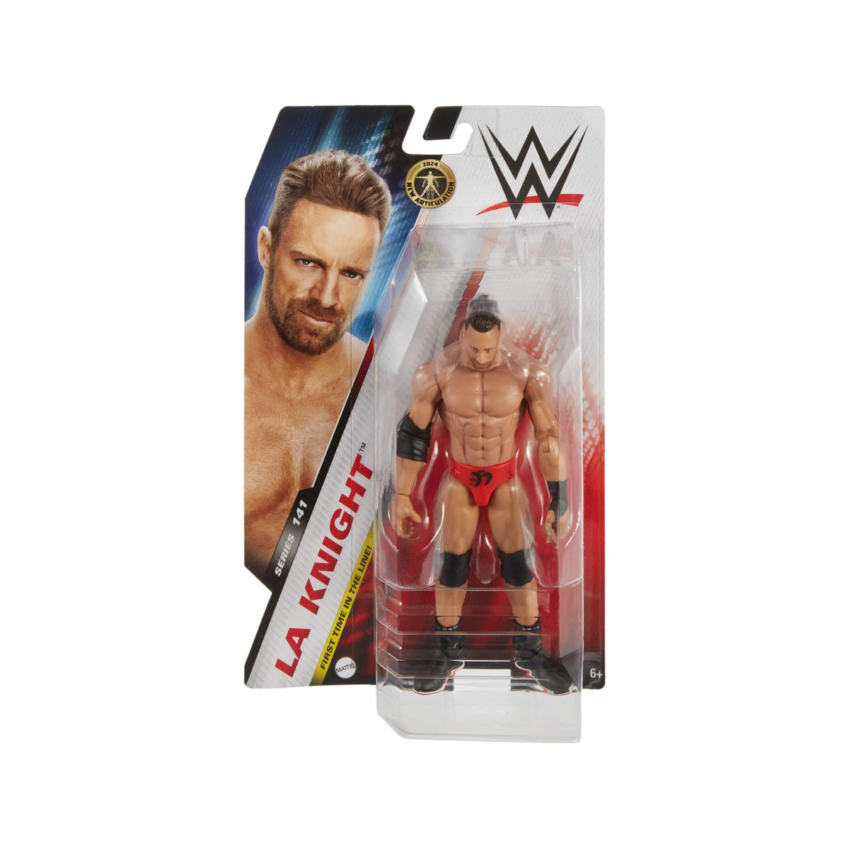 Mattel WWE Series 141 LA Knight 6-Inch Action Figure - 10-Point Articulation & TrueFX