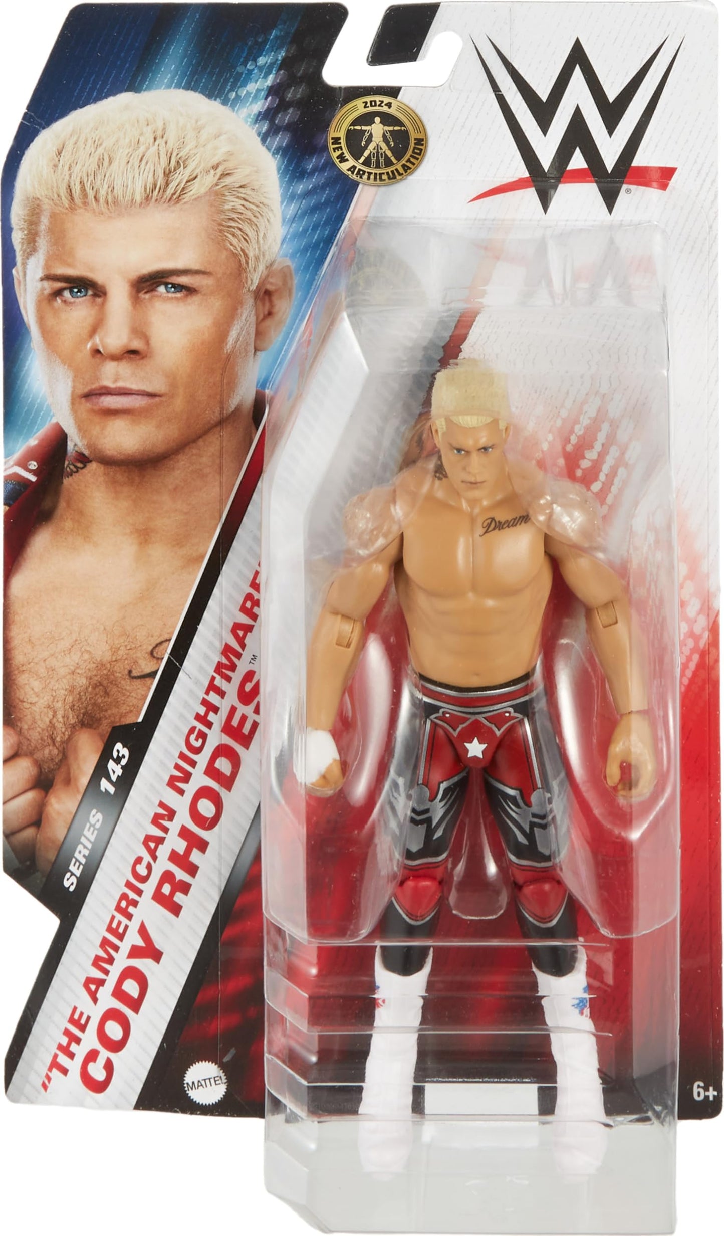 Mattel WWE Series #143 Cody Rhodes 6-Inch Action Figure – TrueFX, 10 Articulation