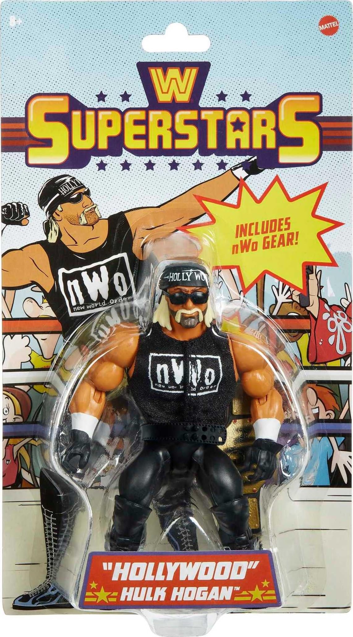 Mattel WWE Series 1 Hollywood Hulk Hogan Retro Collectible with Swappable Hands