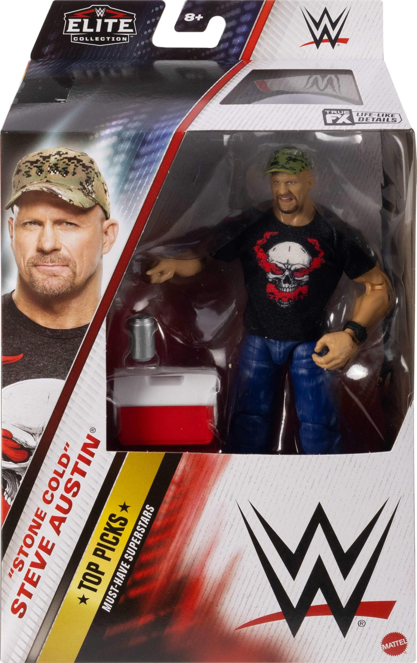 Mattel WWE Top Picks Elite Stone Cold Steve Austin 6-Inch Figure – 25 Points of Articulation