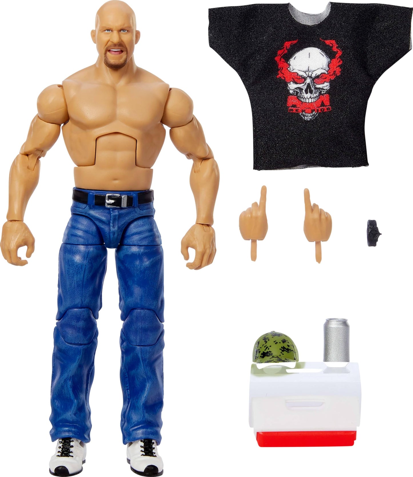 Mattel WWE Top Picks Elite Stone Cold Steve Austin 6-Inch Figure – 25 Points of Articulation
