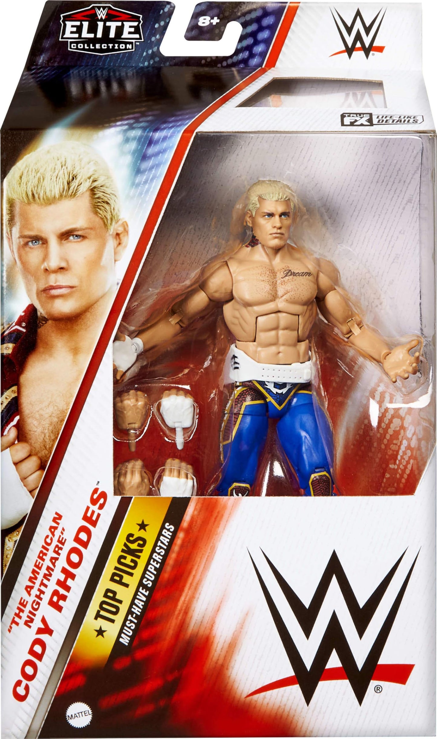 Mattel WWE Top Picks Elite Cody Rhodes 6-Inch Figure – 25 Points of Articulation