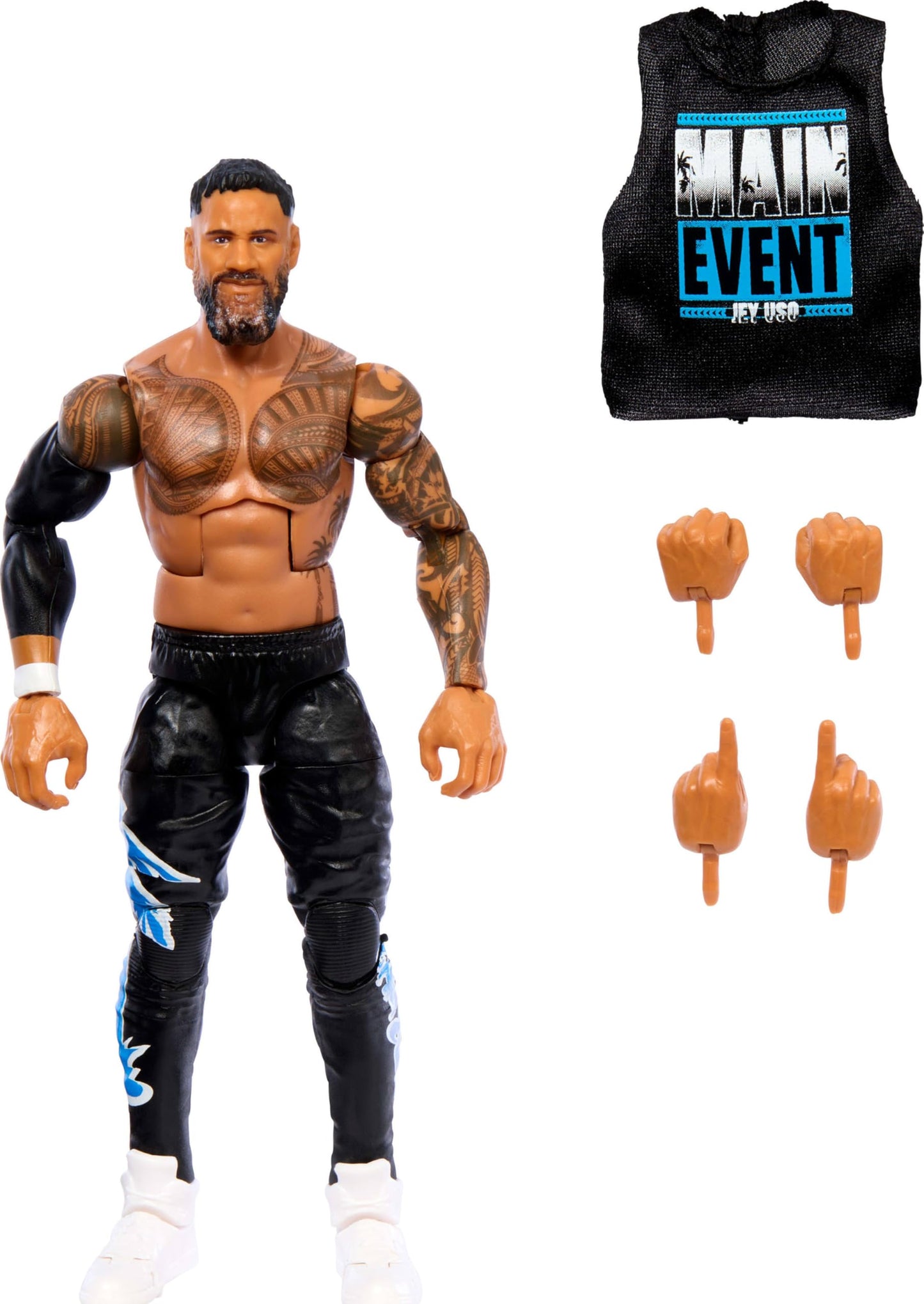 Mattel WWE Top Picks Elite Jey Uso 6-Inch Figure – 25 Points of Articulation & Swappable Hands