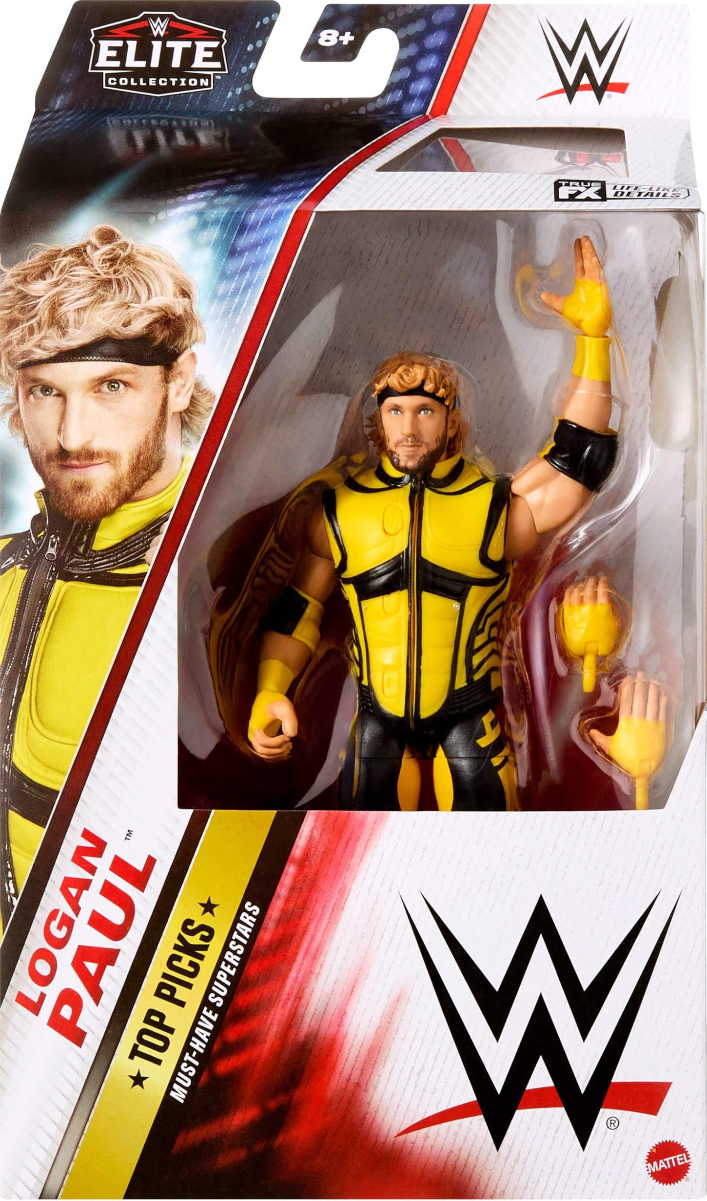 Mattel WWE Top Picks Elite Logan Paul 6-Inch Figure – 25 Points of Articulation
