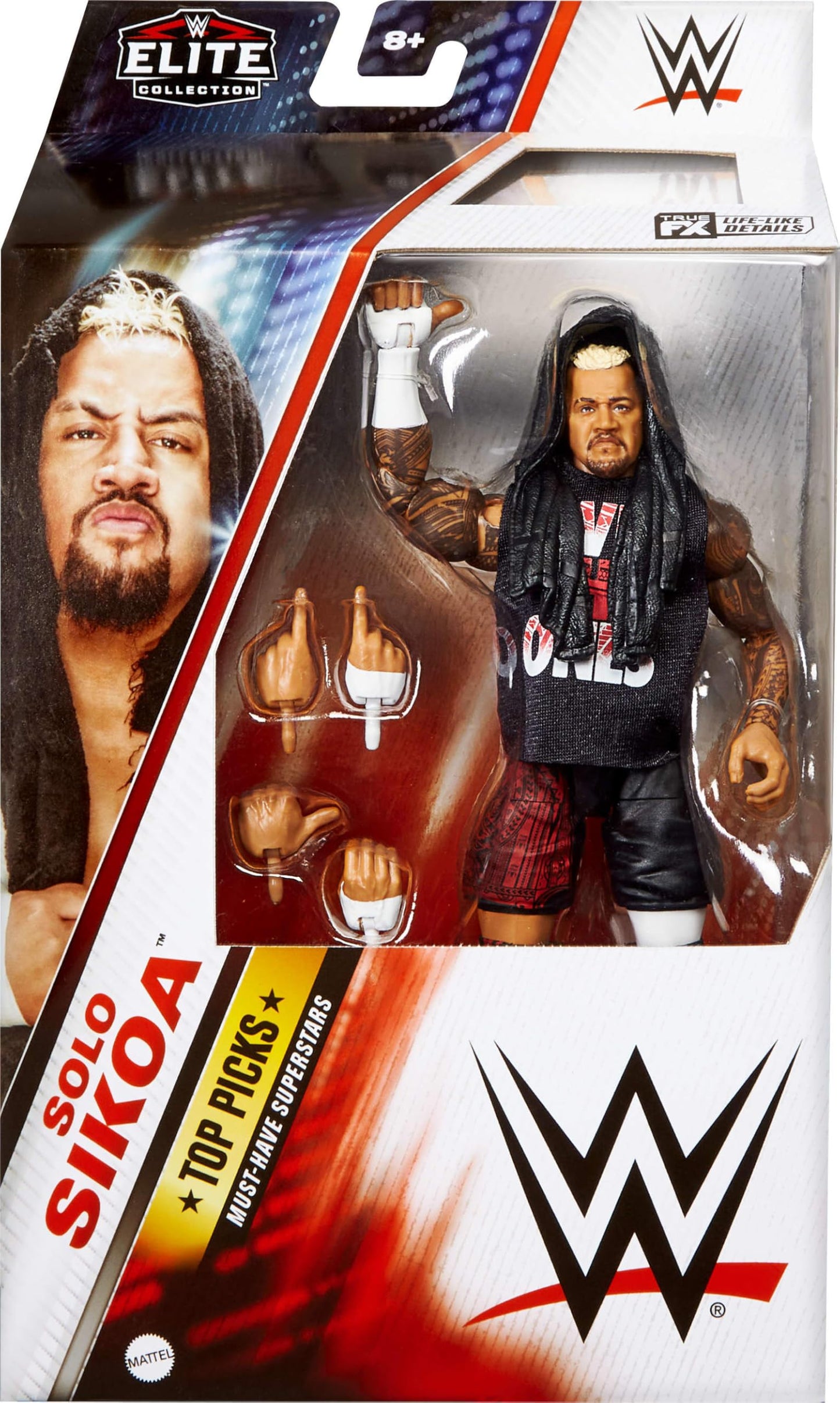 Mattel WWE Top Picks Elite Solo Sikoa Action Figure – 6-Inch Collectible with 25 Points of Articulation