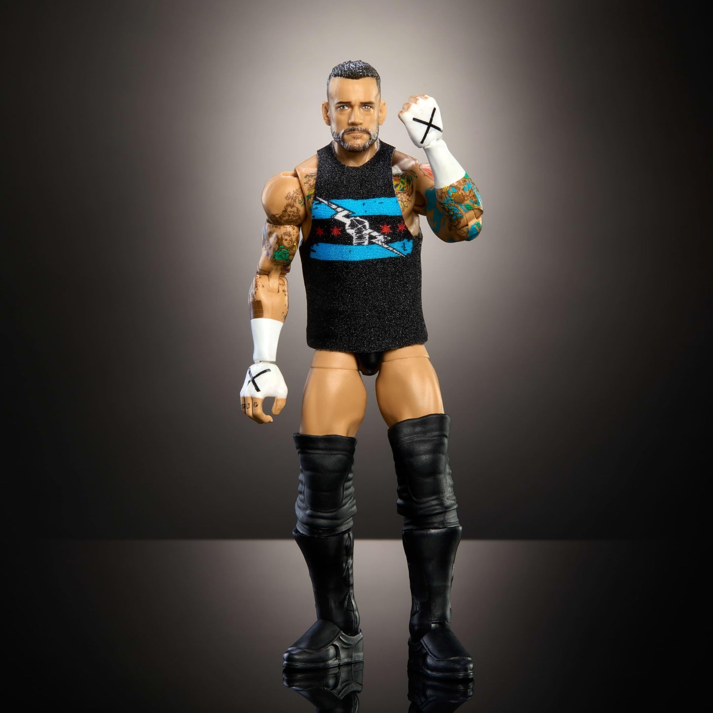 Mattel WWE Top Picks Elite CM Punk 6-Inch Figure – 25 Points of Articulation, Ring Gear & Swappable Hands
