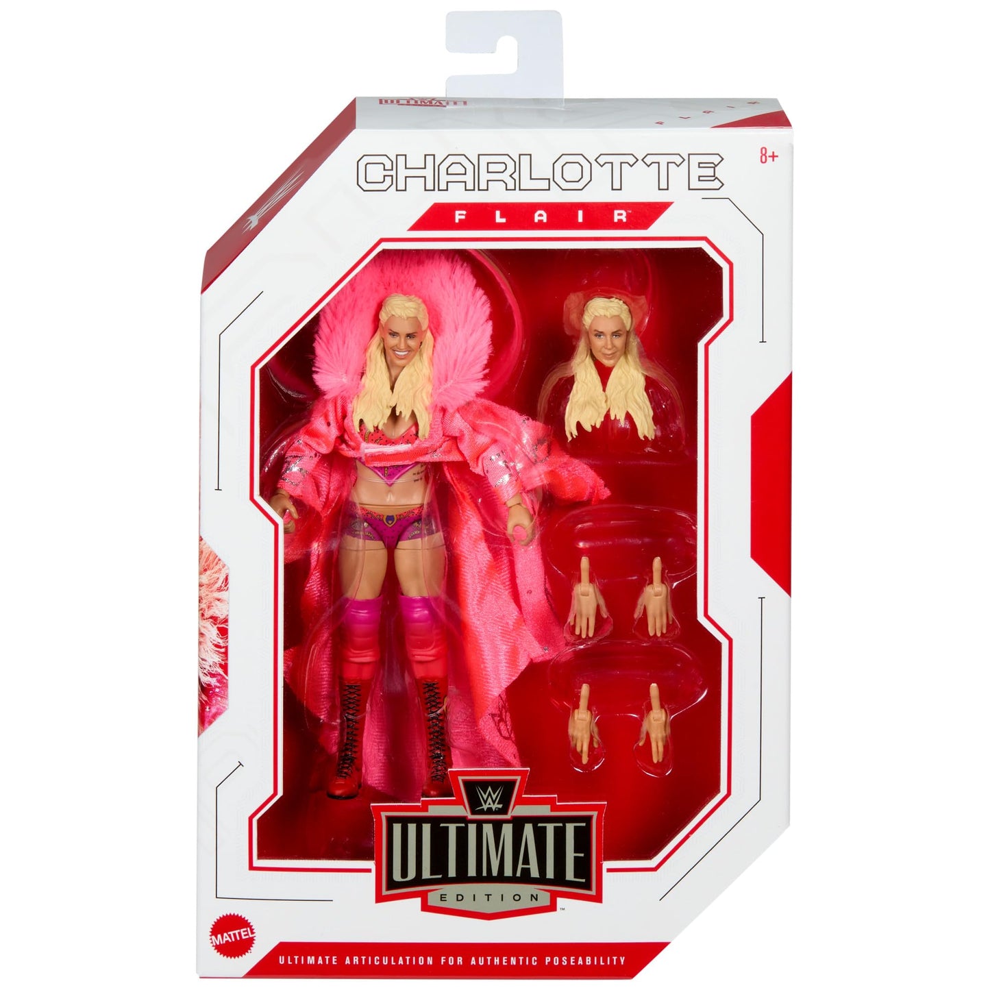 Mattel WWE Ultimate Edition Charlotte Flair Action Figure – 6-Inch, 30+ Articulation, Swappable Parts & Entrance Gear