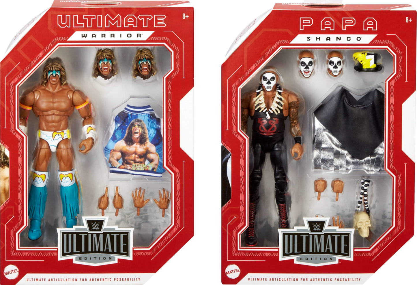 Mattel WWE Ultimate Edition 2-Pack: Ultimate Warrior & Papa Shango 6-Inch Collectible Figures