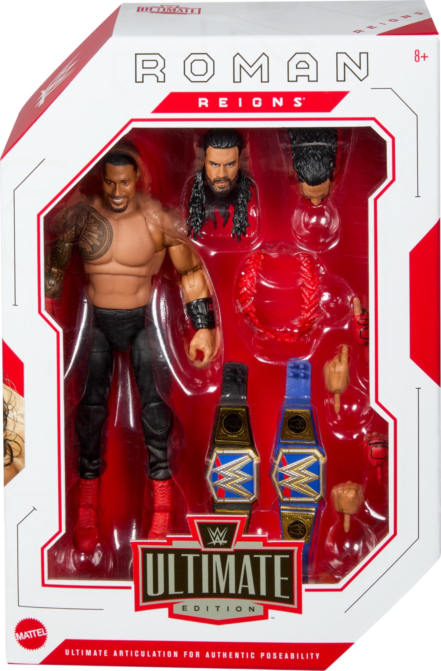 Mattel WWE Ultimate Edition Roman Reigns Action Figure – 6-Inch Collectible with 30+ Articulation Points
