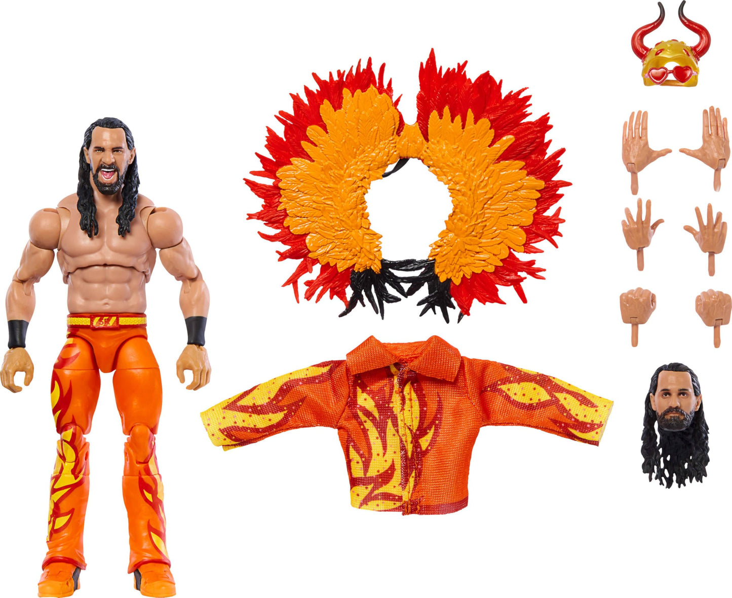 Mattel WWE Ultimate Edition Seth Rollins Action Figure – Collector Set with Interchangeable Heads & Hands