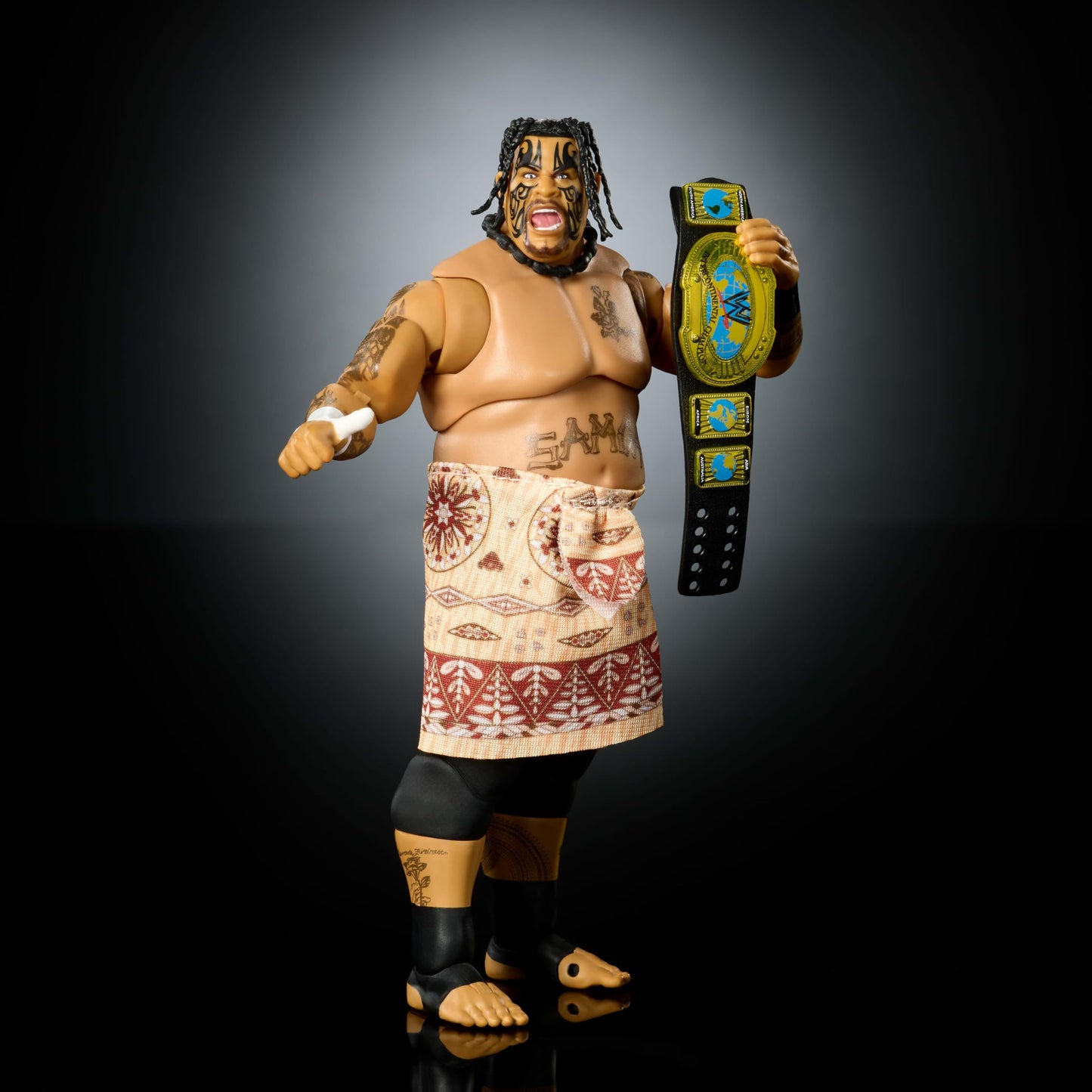 Mattel WWE Umaga Ultimate Edition Action Figure – 6-Inch, Swappable Heads & Hands, 30 Points
