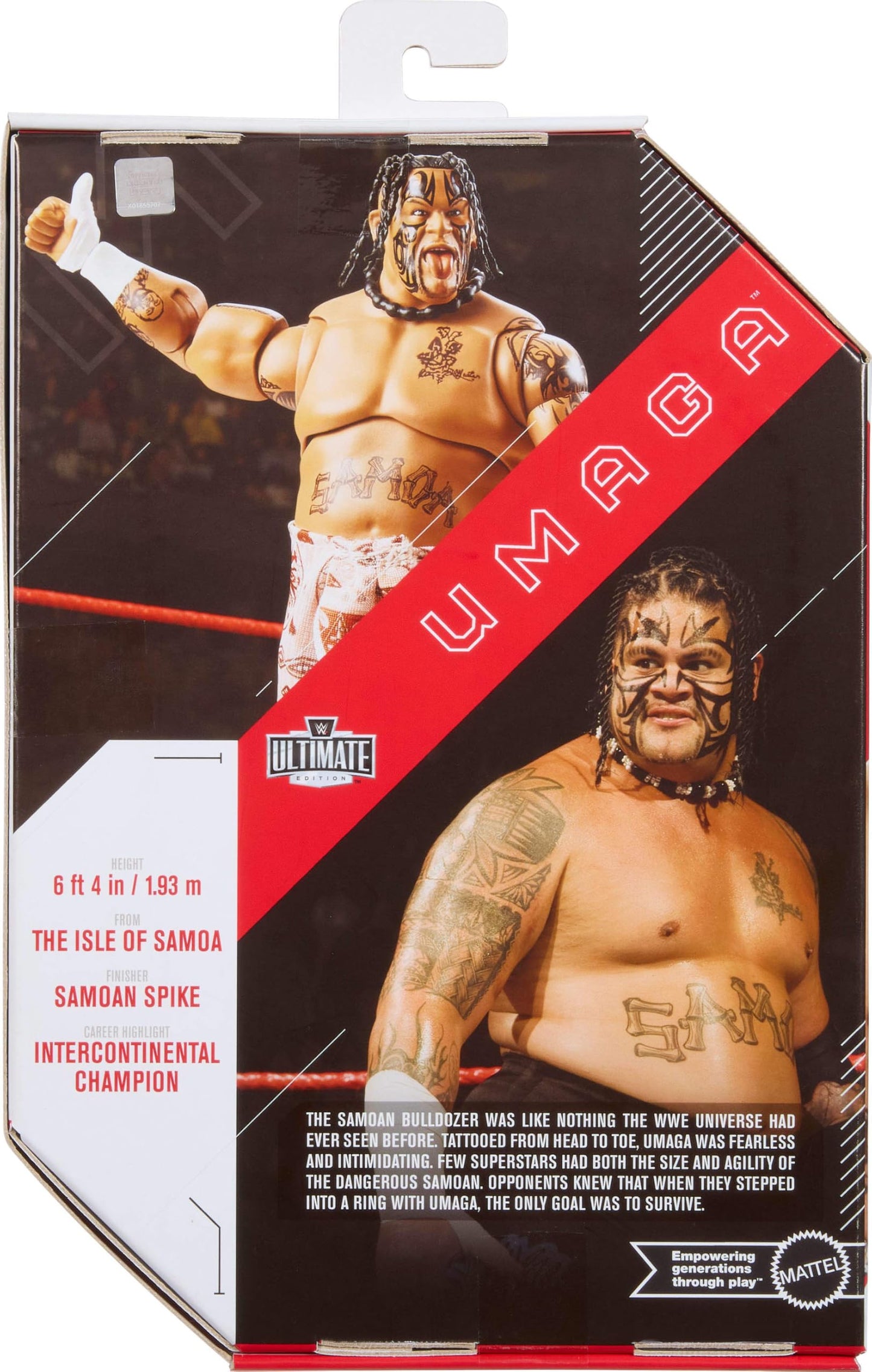 Mattel WWE Umaga Ultimate Edition Action Figure – 6-Inch, Swappable Heads & Hands, 30 Points