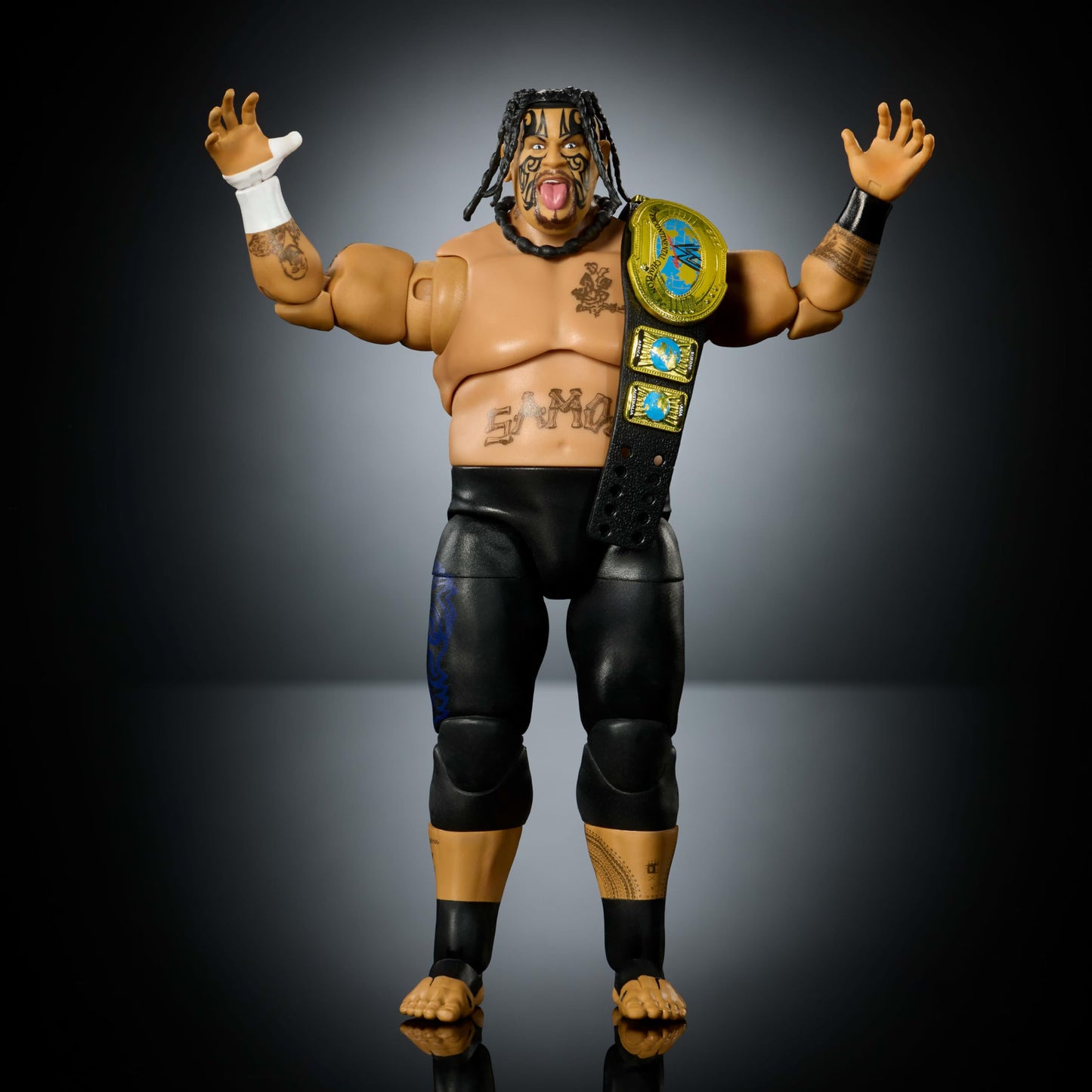 Mattel WWE Umaga Ultimate Edition Action Figure – 6-Inch, Swappable Heads & Hands, 30 Points