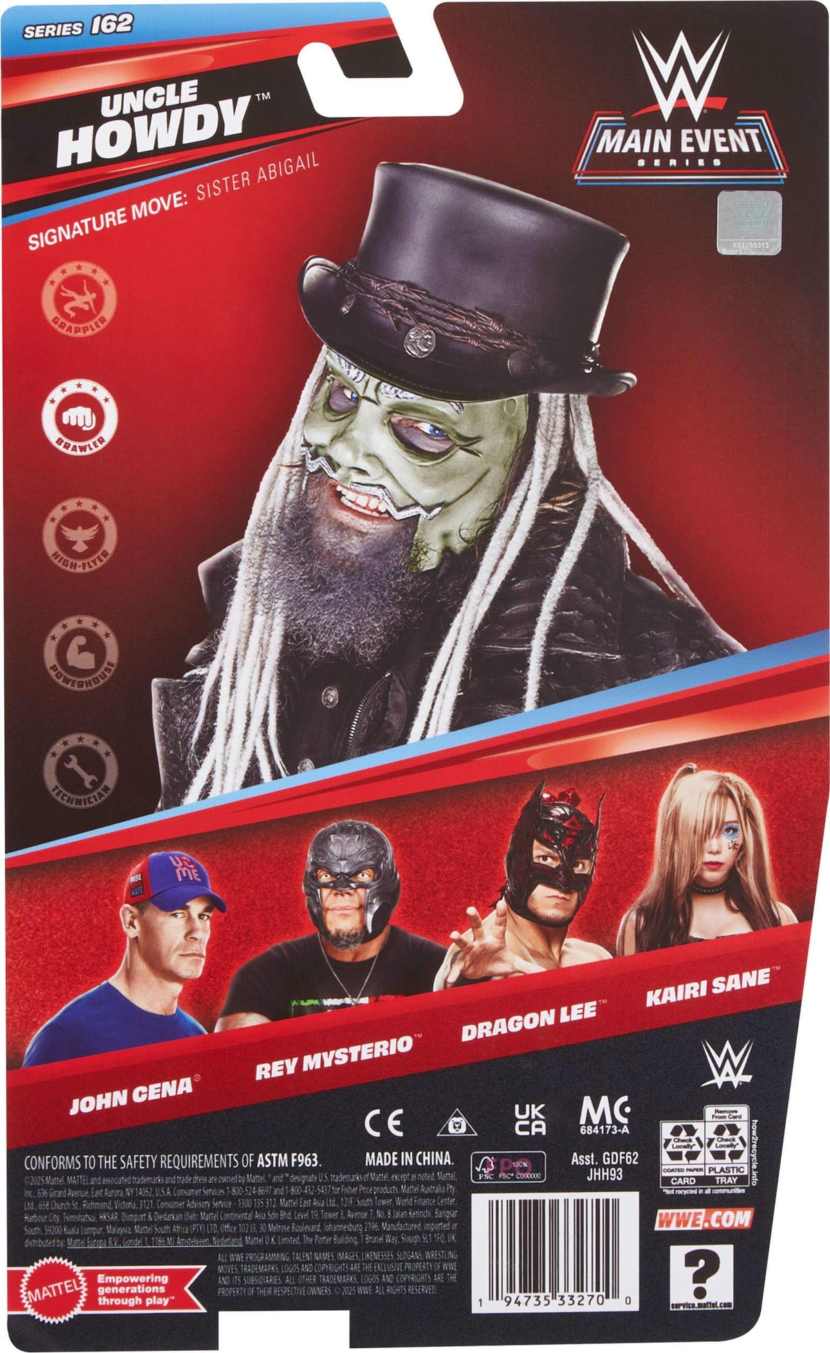 Mattel WWE Uncle Howdy Action Figure – Main Event Series 162, 6-Inch Collectible