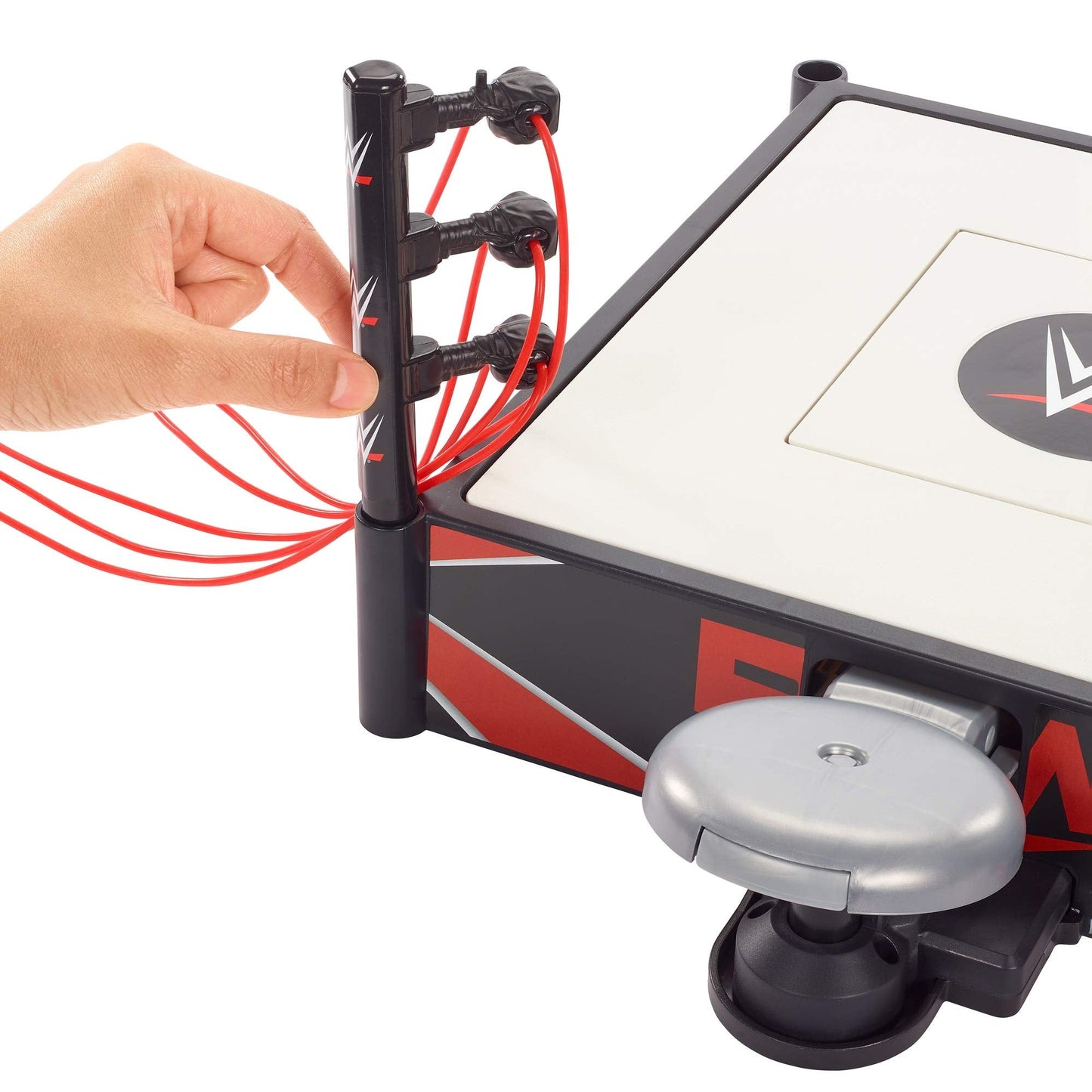 Mattel WWE Wrekkin Kickout Ring Playset – 2 Modes, Launcher, Crane & Championship (13 x 20 in)