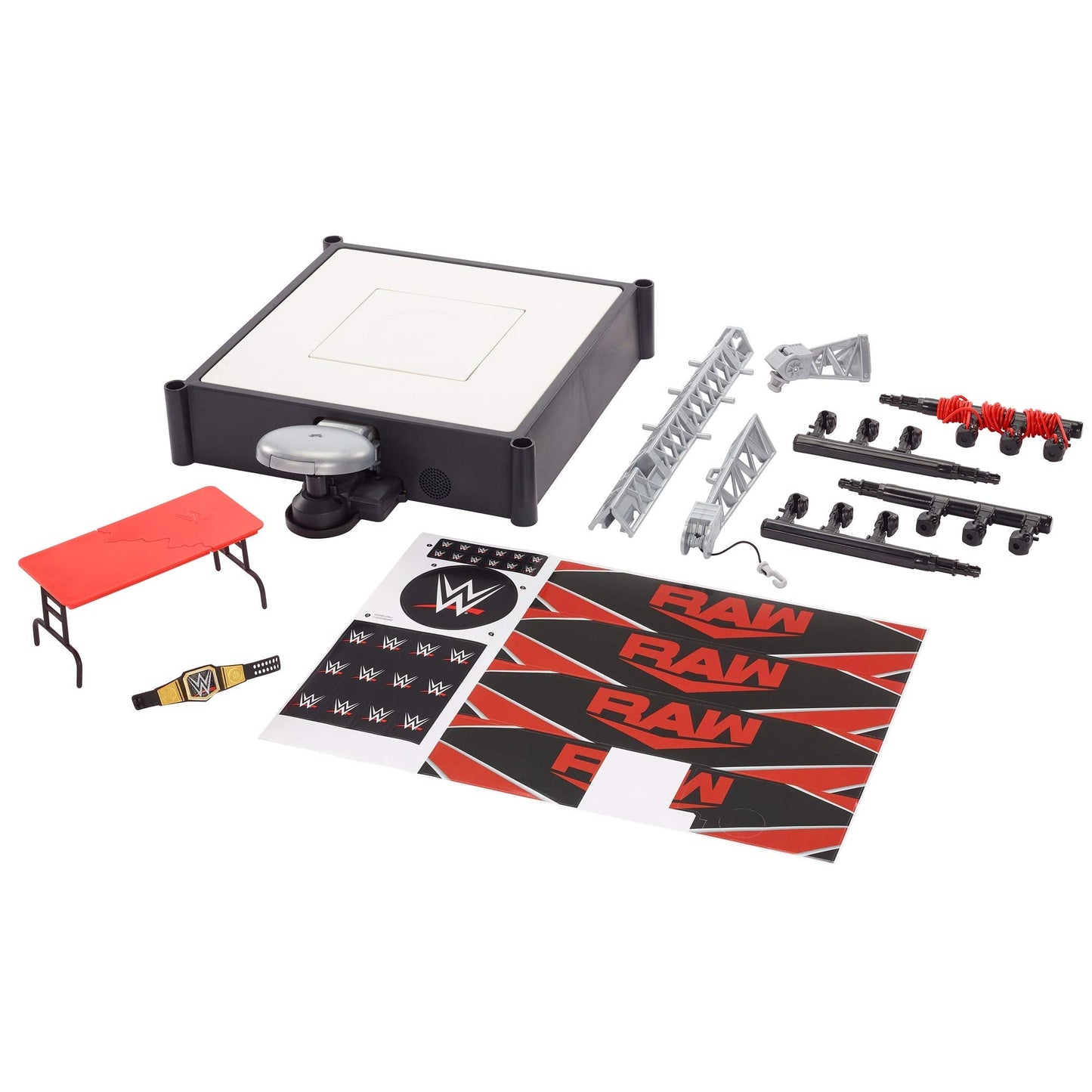 Mattel WWE Wrekkin Kickout Ring Playset – 2 Modes, Launcher, Crane & Championship (13 x 20 in)