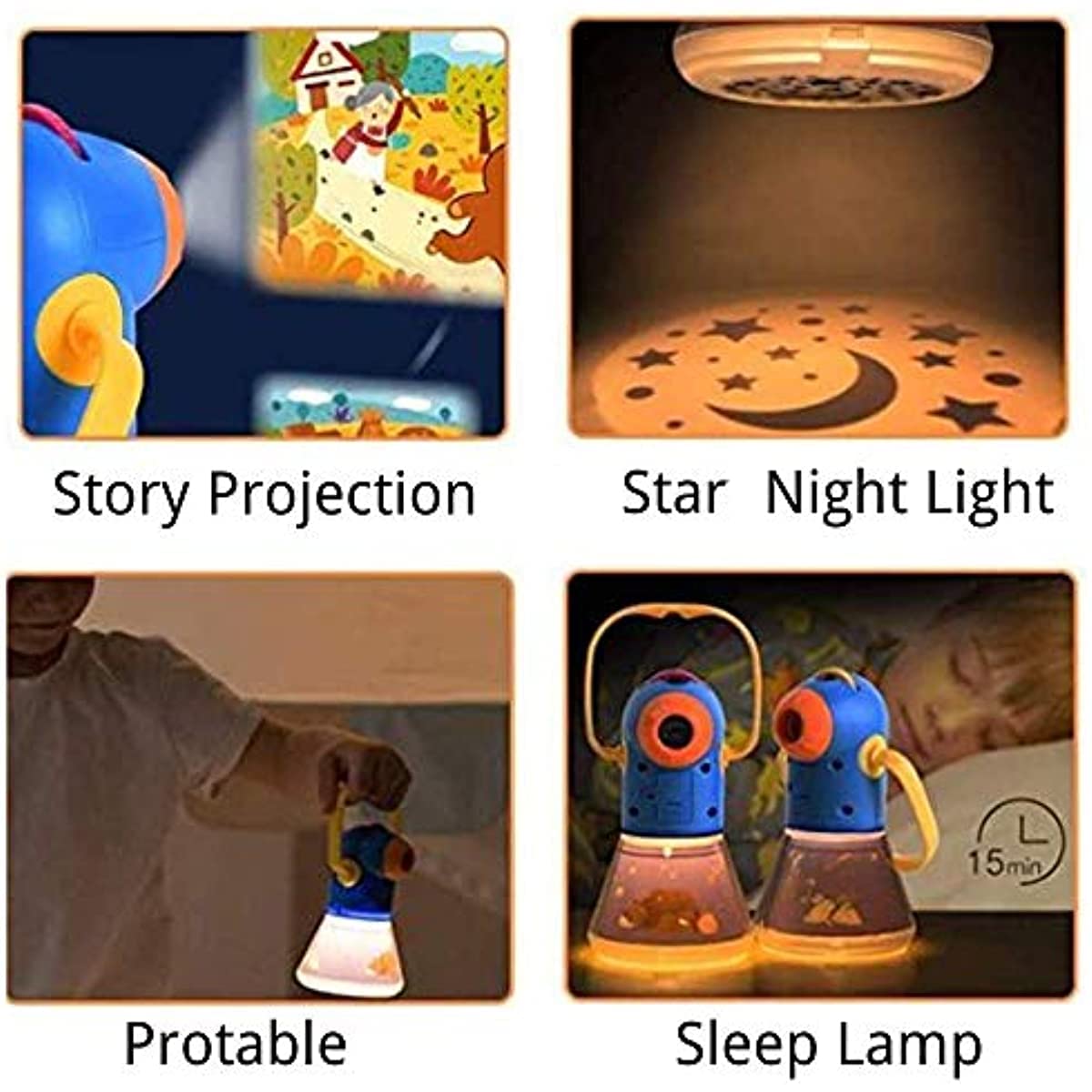 Matteobenni Kids Multifunctional Story Projector — Educational Night Light & Storybook Toy for 3–12 Year Olds