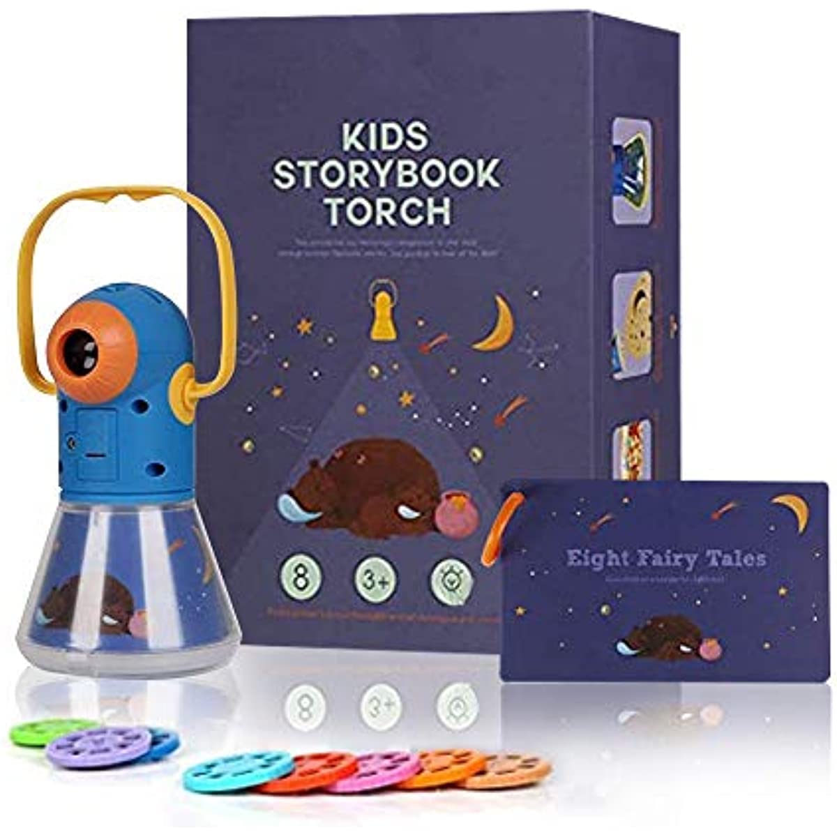 Matteobenni Kids Multifunctional Story Projector — Educational Night Light & Storybook Toy for 3–12 Year Olds