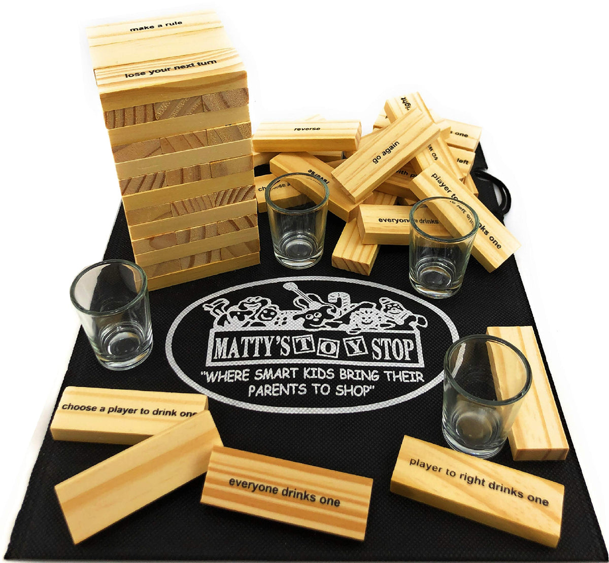 Deluxe Drunken Tower: The Grab A Piece Party Game by Matty's Toy Stop