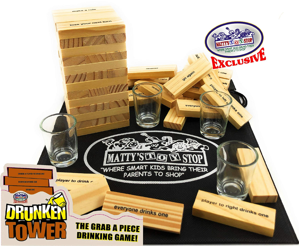 Deluxe Drunken Tower: The Grab A Piece Party Game by Matty's Toy Stop