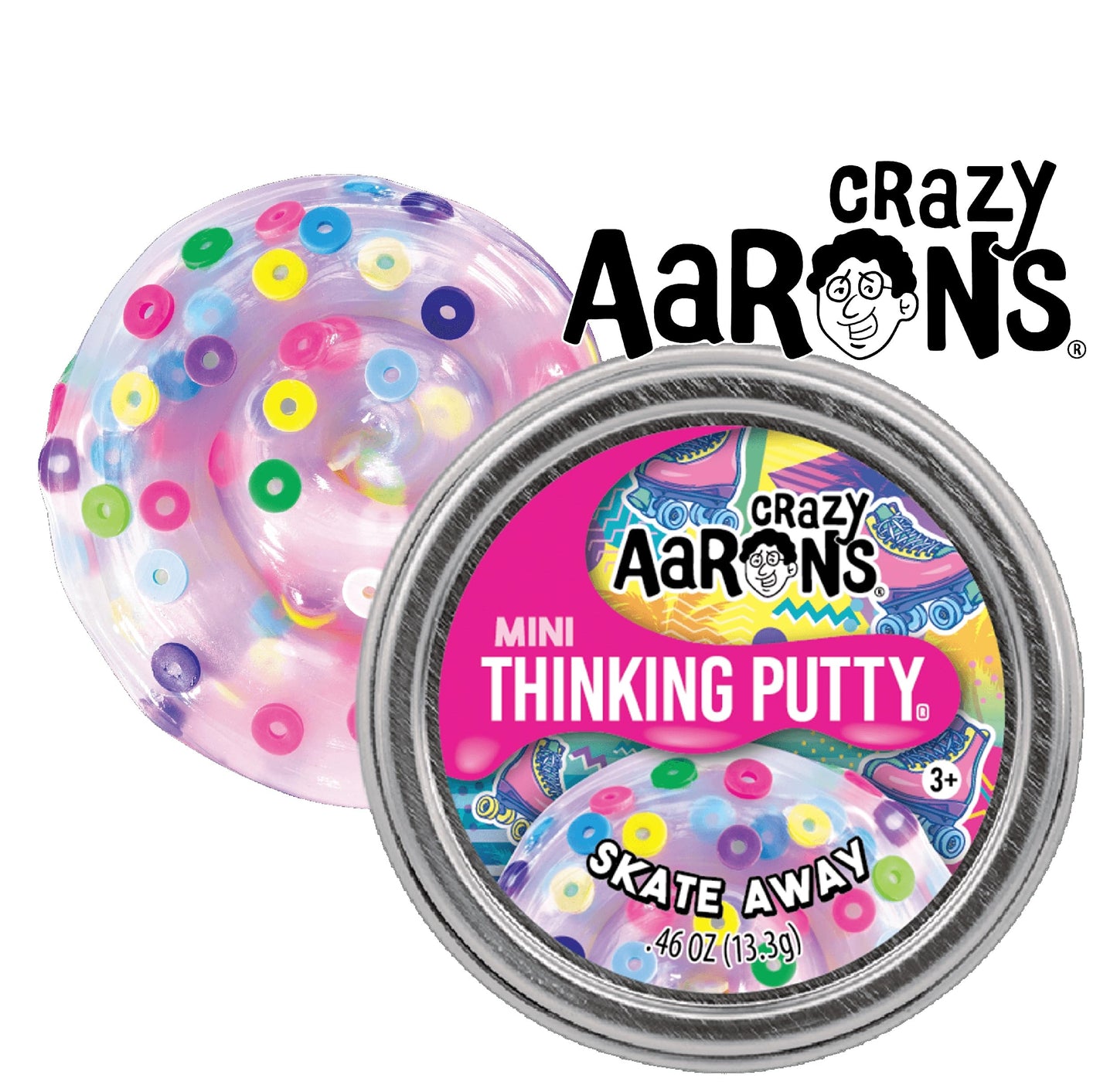 Matty's Toy Stop Crazy Aaron's Putty Mini Tins Bundle - Bounce Bot, Skate Away & Take-A-Taco 3-Pack (13.3g Each)