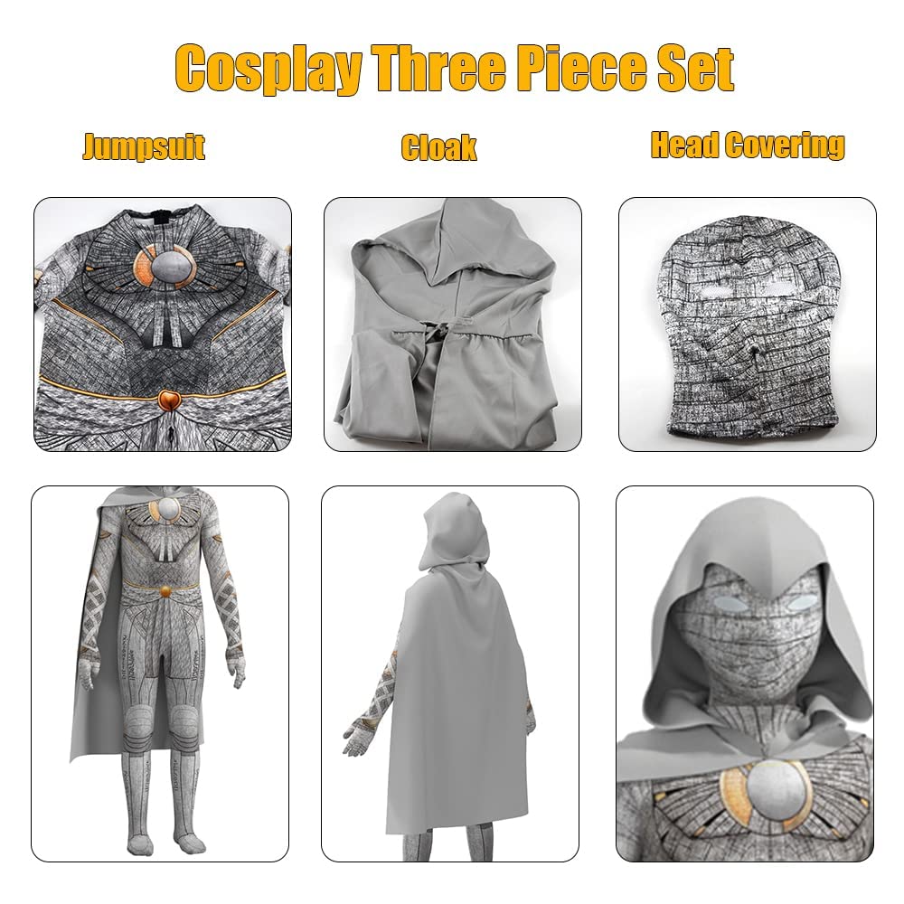 Maturead Kids Knight Costume 2025 – Jumpsuit, Cape & Hooded Cloak for Boys