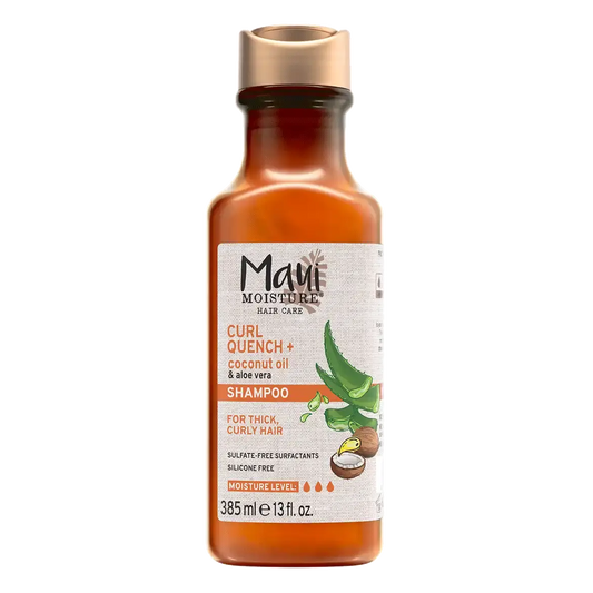 Maui Moisture Curl Quench + Coconut Oil Shampoo Curl Definition for Thick, Curly Hair 385 ml/13.1 oz
