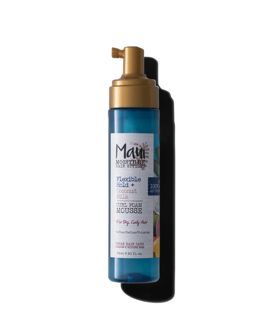 Maui Moisture Flexible Hold + Coconut Milk Curl Foam Mousse Lightweight Definition for Curls 251 ml/8.5 oz