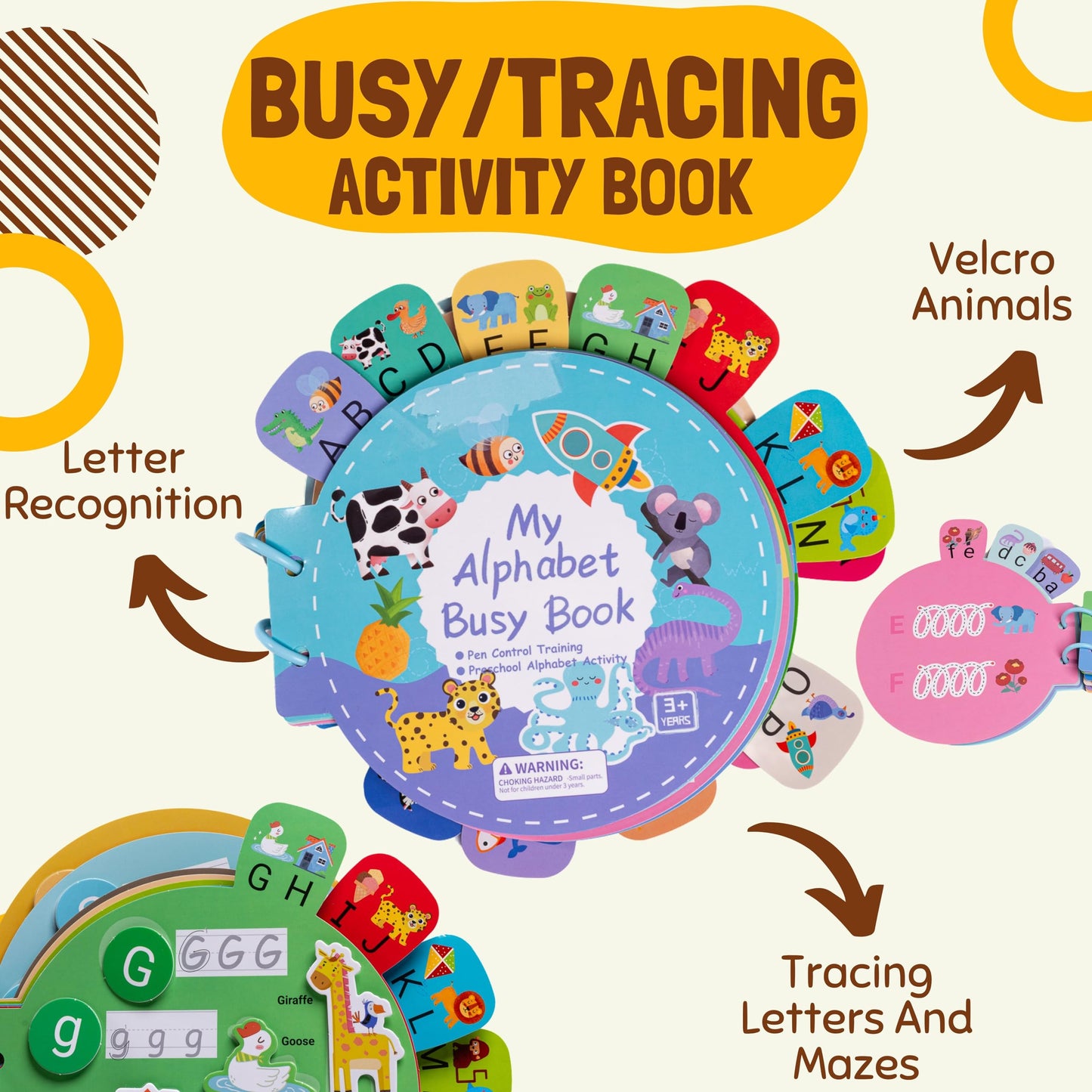 MAVE SPARKS My Preschool Busy Book – Travel Coloring Kit & Toddler Travel Toys for Ages 3–5