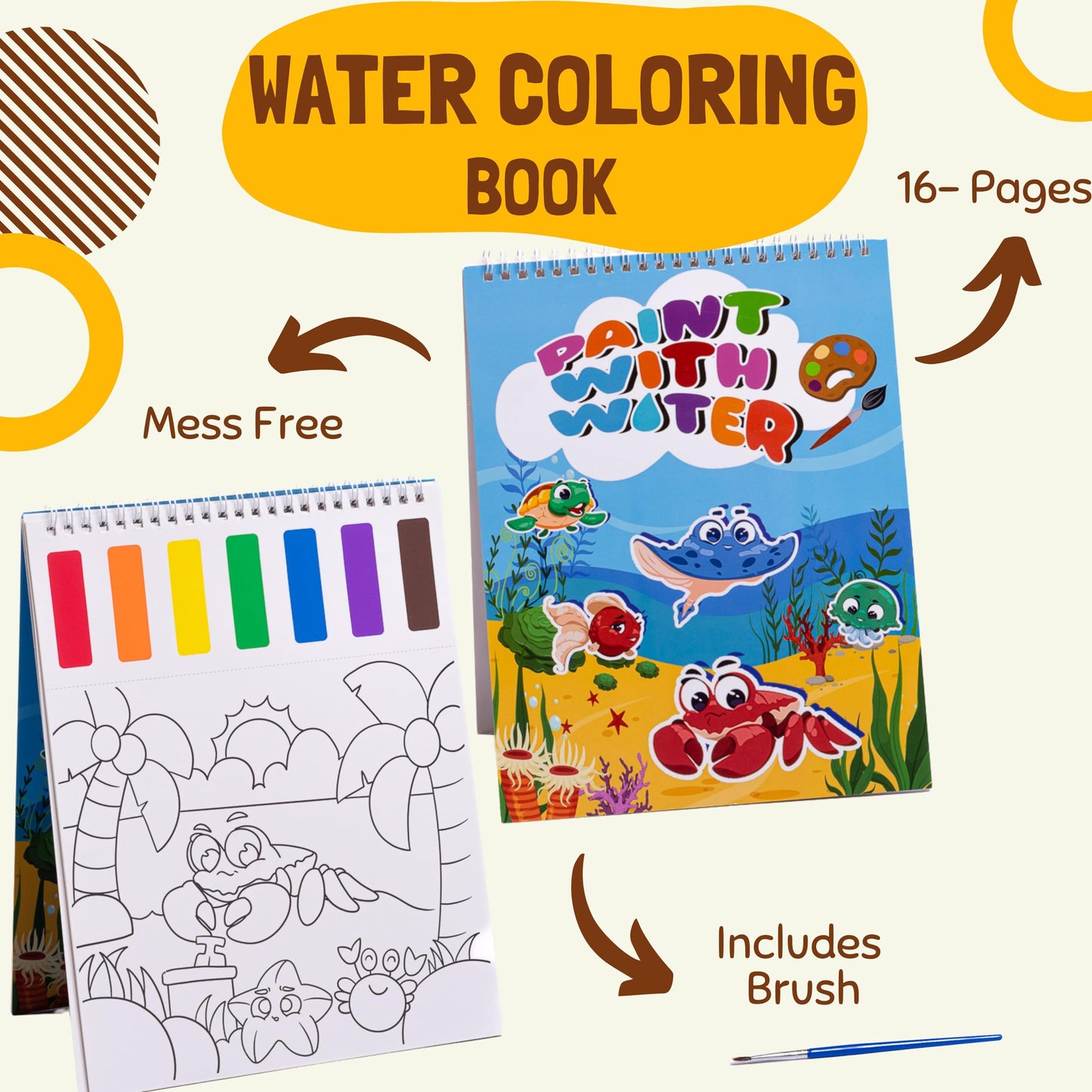 MAVE SPARKS My Preschool Busy Book – Travel Coloring Kit & Toddler Travel Toys for Ages 3–5