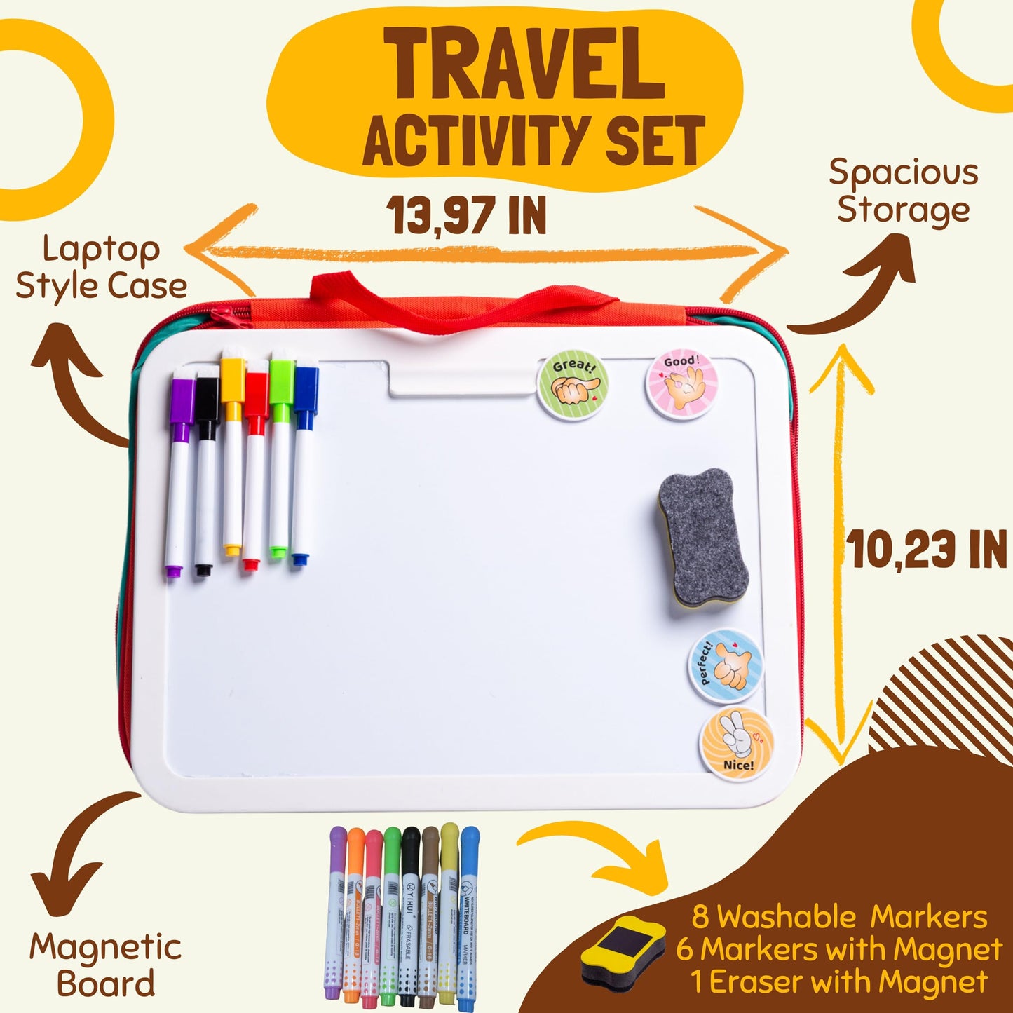 MAVE SPARKS My Preschool Busy Book – Travel Coloring Kit & Toddler Travel Toys for Ages 3–5
