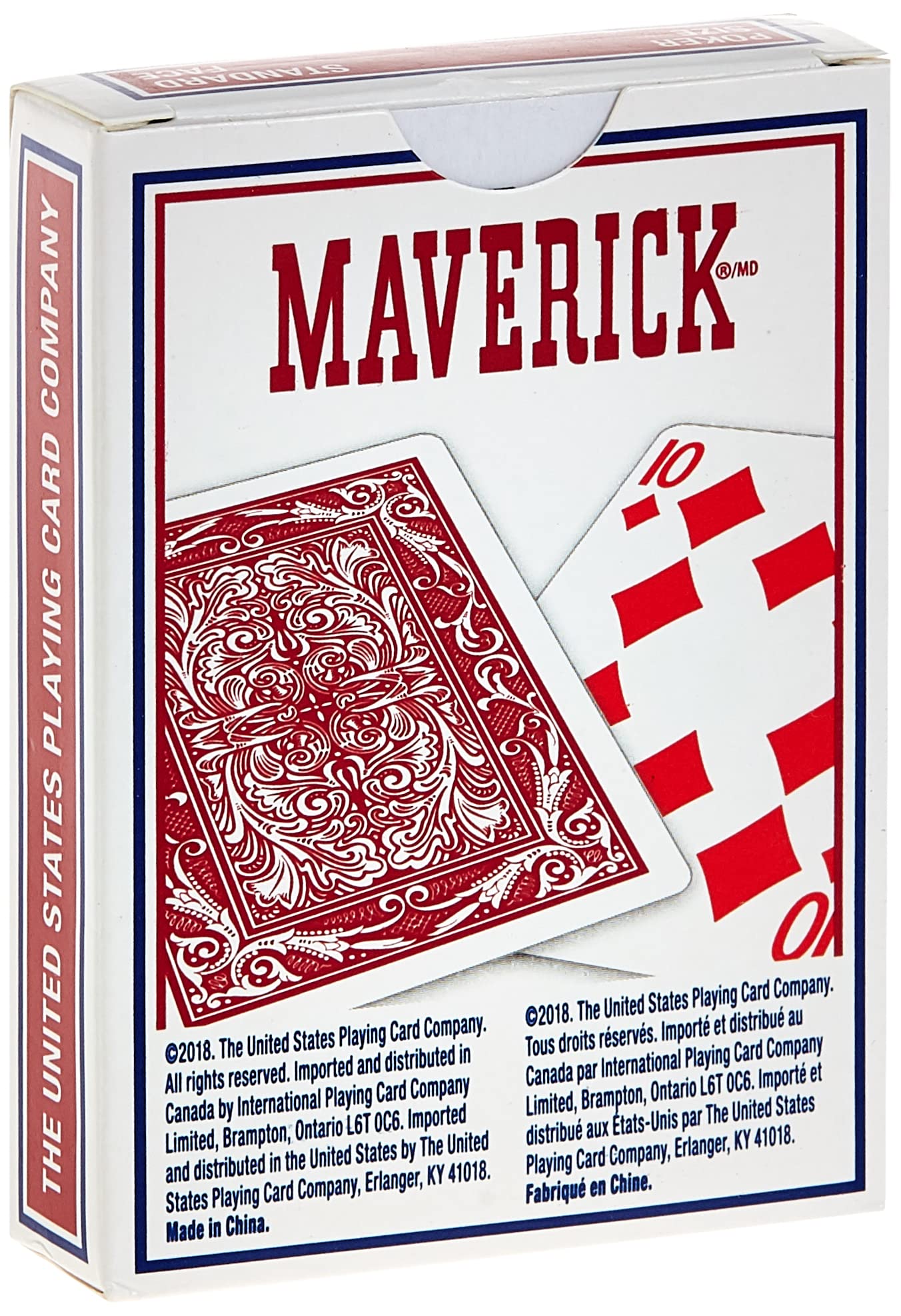 Maverick Poker Playing Cards – Regular Index, Durable Plastic-Coated Decks