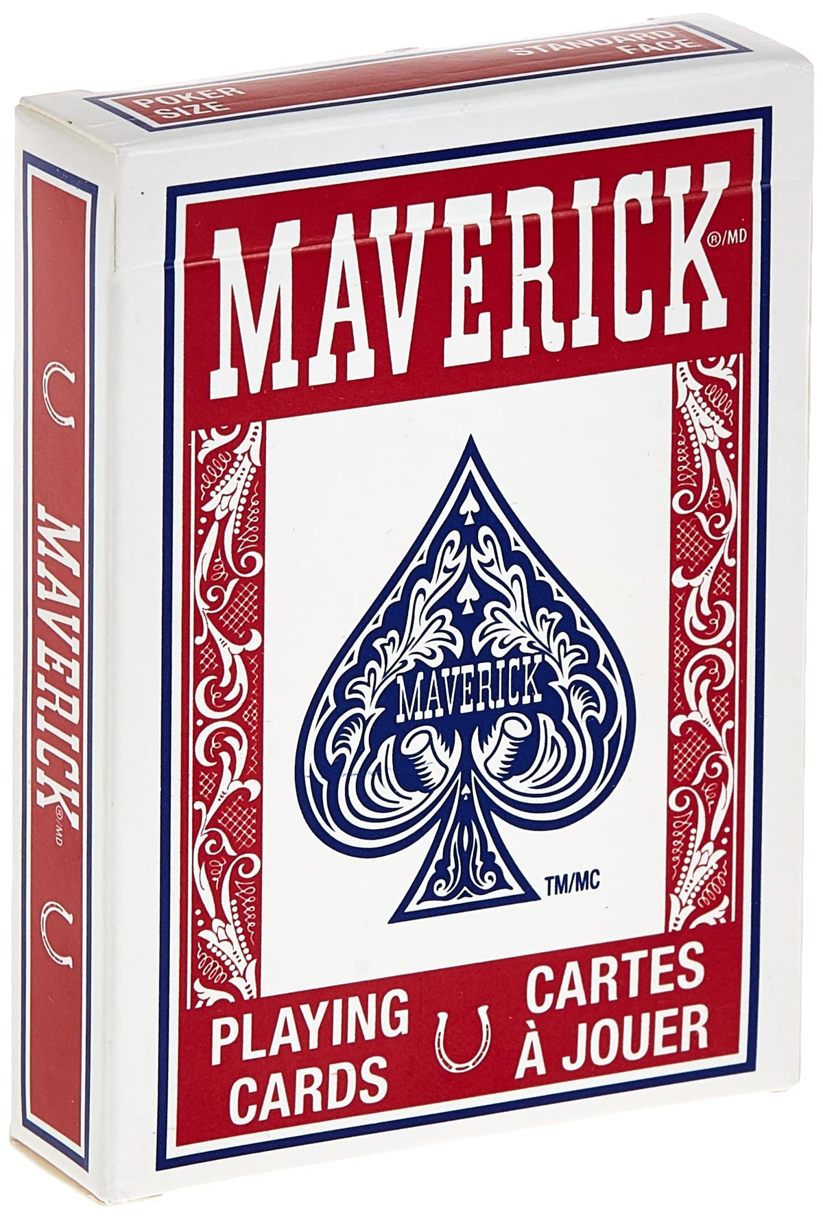 Maverick Poker Playing Cards – Regular Index, Durable Plastic-Coated Decks