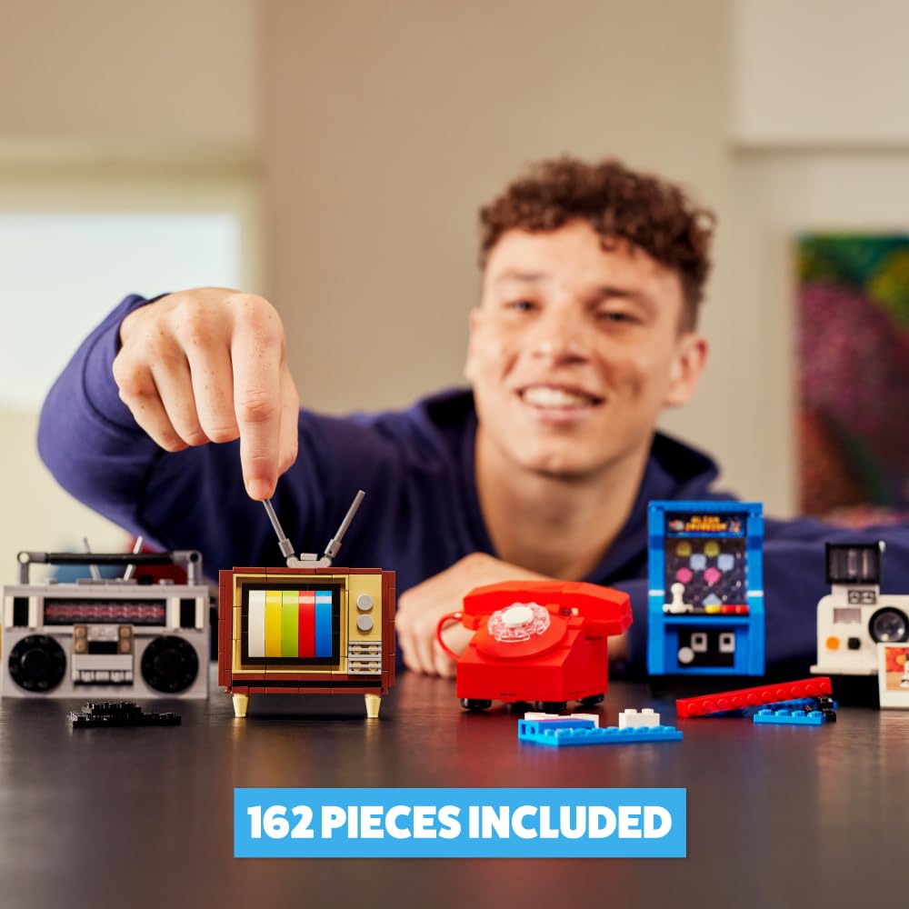 ZURU MAX Premium Retro Building Bricks Collection (Arcade Machine) – 221-Piece Retro Tech Building Set | Compatible with Leading Brick Brands