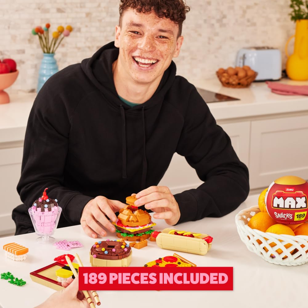 MAX Premium Snacks Building Bricks Collection (Doughnut) by ZURU – Build, Collect & Display