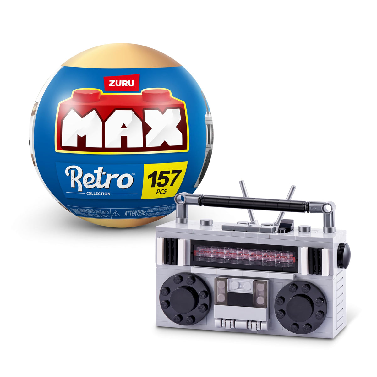 MAX Premium Retro Capsule Collection (Cassette Radio) by ZURU – Build, Collect & Display with Max Build More