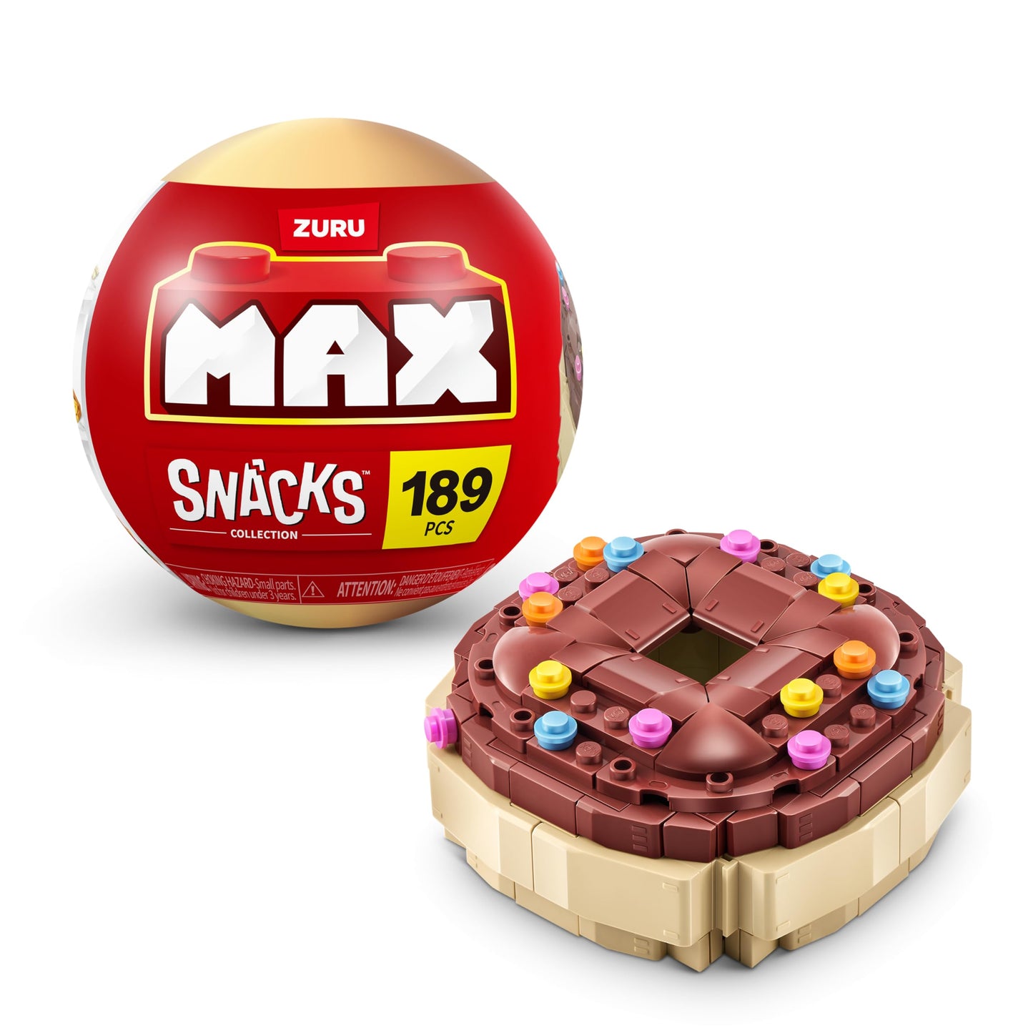 MAX Premium Snacks Building Bricks Collection (Doughnut) by ZURU – Build, Collect & Display