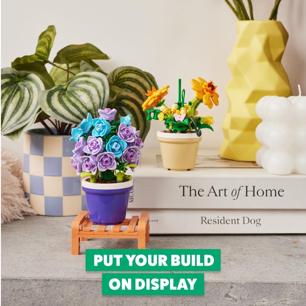MAX Premium Garden Pot Plants Building Bricks Collection — Build, Collect & Display (6 Designs)