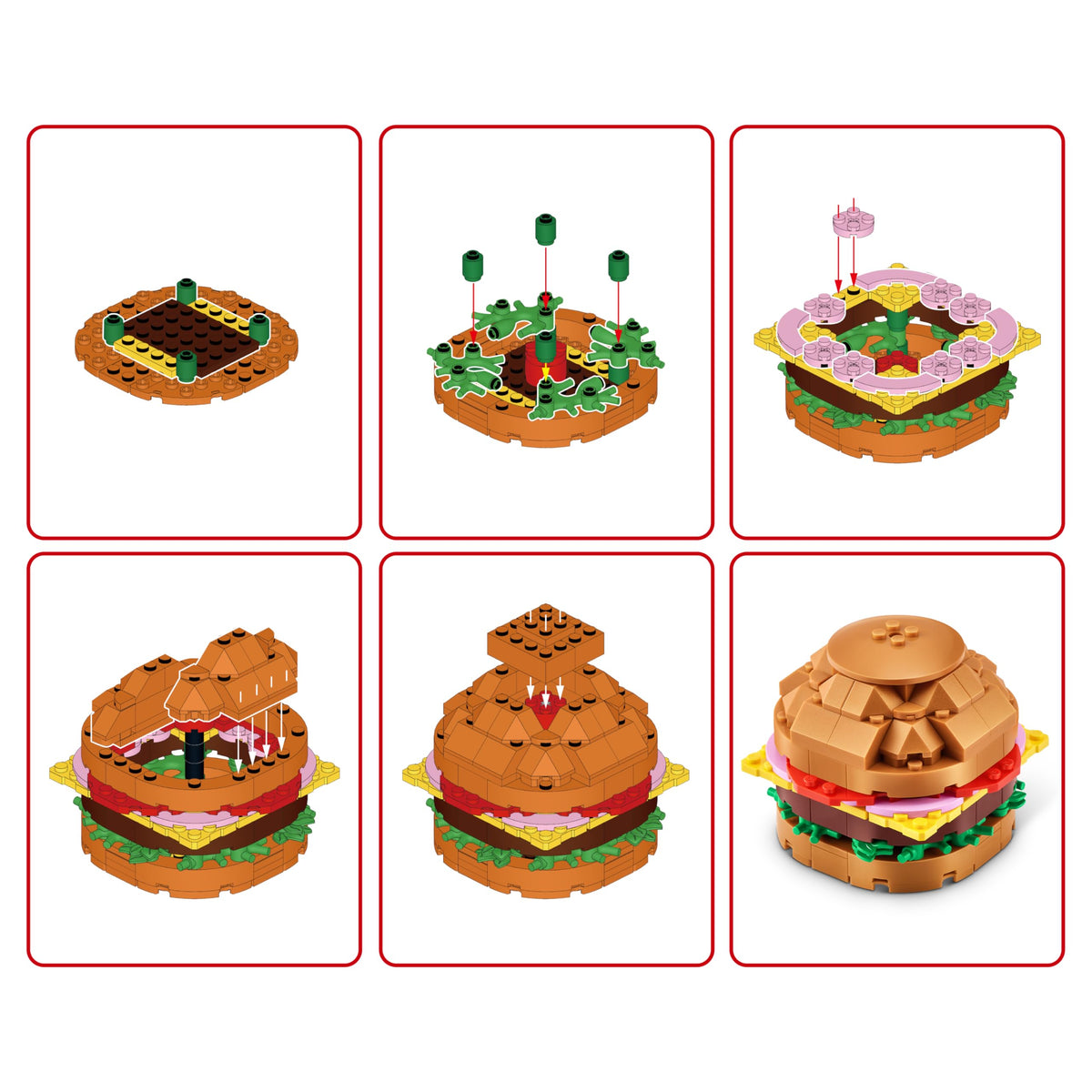 MAX Premium Snacks Building Bricks Collection (Hamburger) by ZURU | Build, Collect & Display