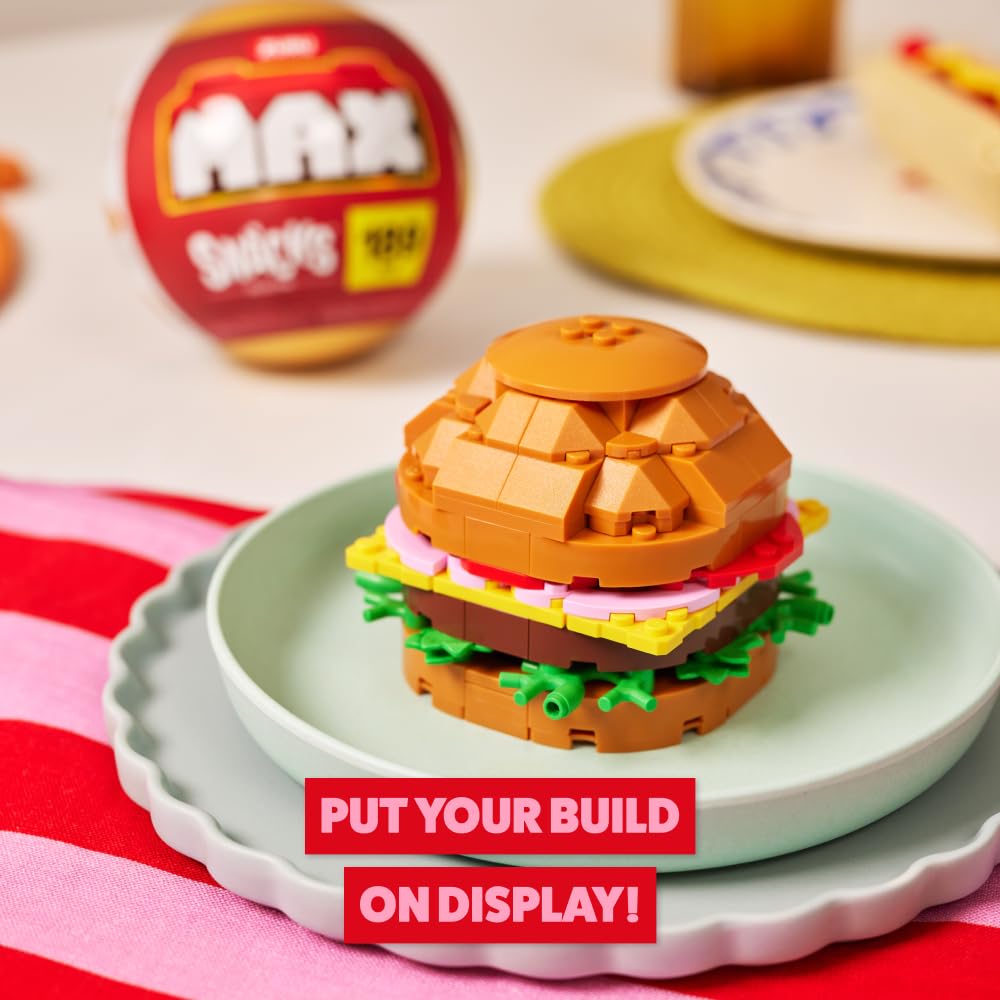 MAX Premium Snacks Building Bricks Collection (Hamburger) by ZURU | Build, Collect & Display