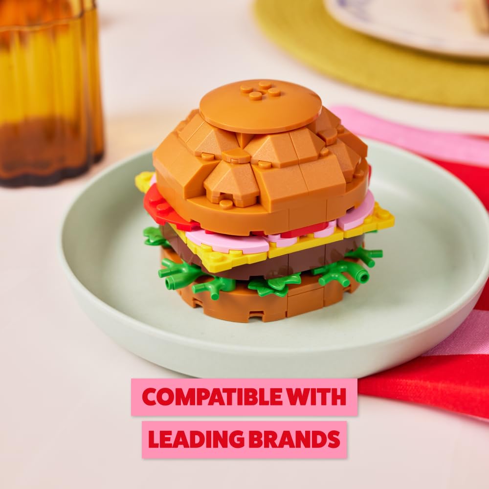 MAX Premium Snacks Building Bricks Collection (Hamburger) by ZURU | Build, Collect & Display