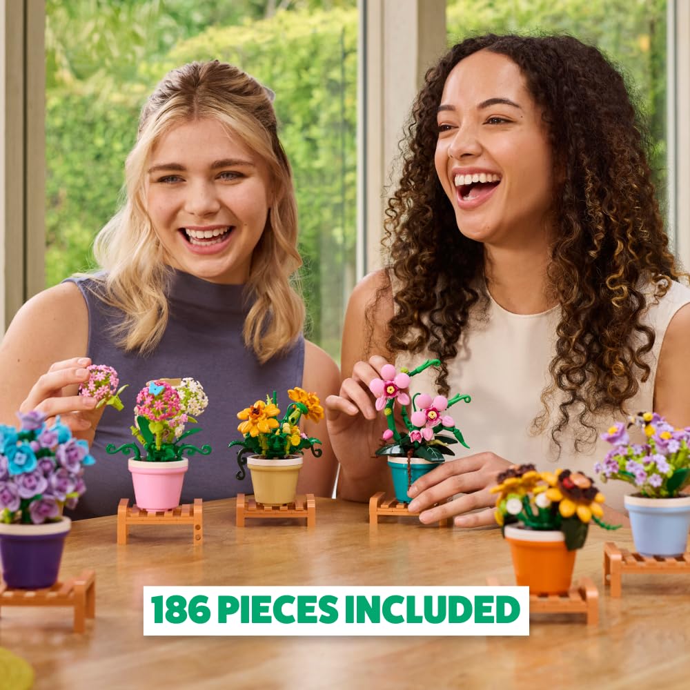 MAX Premium Garden Pot Plants Building Bricks Collection — Build, Collect & Display (6 Designs)