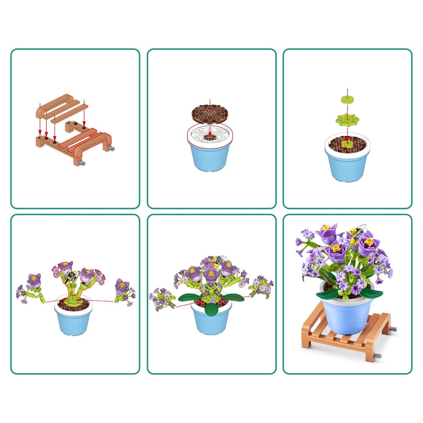 MAX Premium Garden Bricks Collection (Gypsophila Paniculata) by ZURU | Build, Collect & Display Gardens
